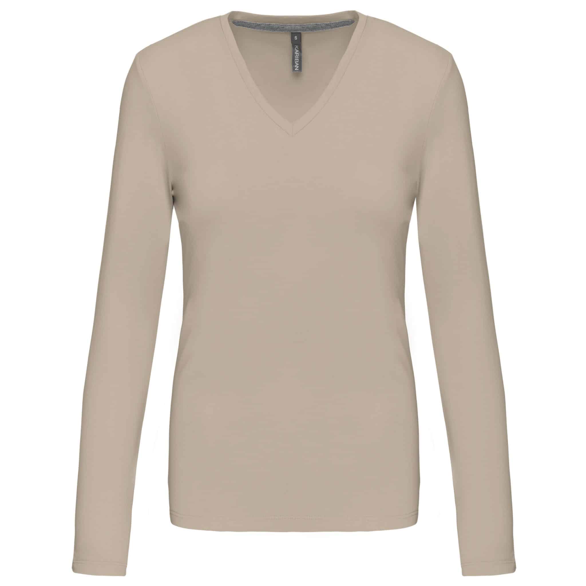Miniature 17 pour T-shirt col V manches longues femme