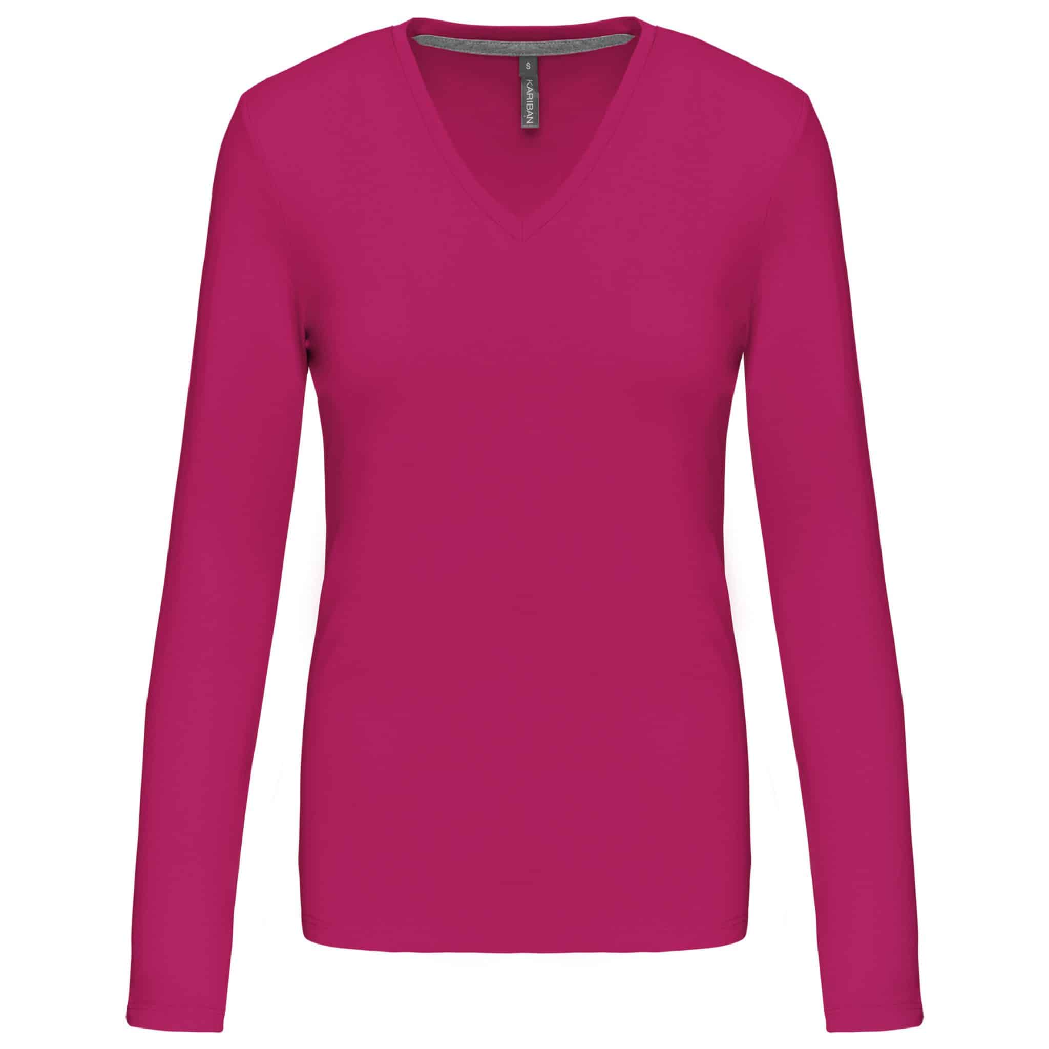 Miniature 14 pour T-shirt col V manches longues femme