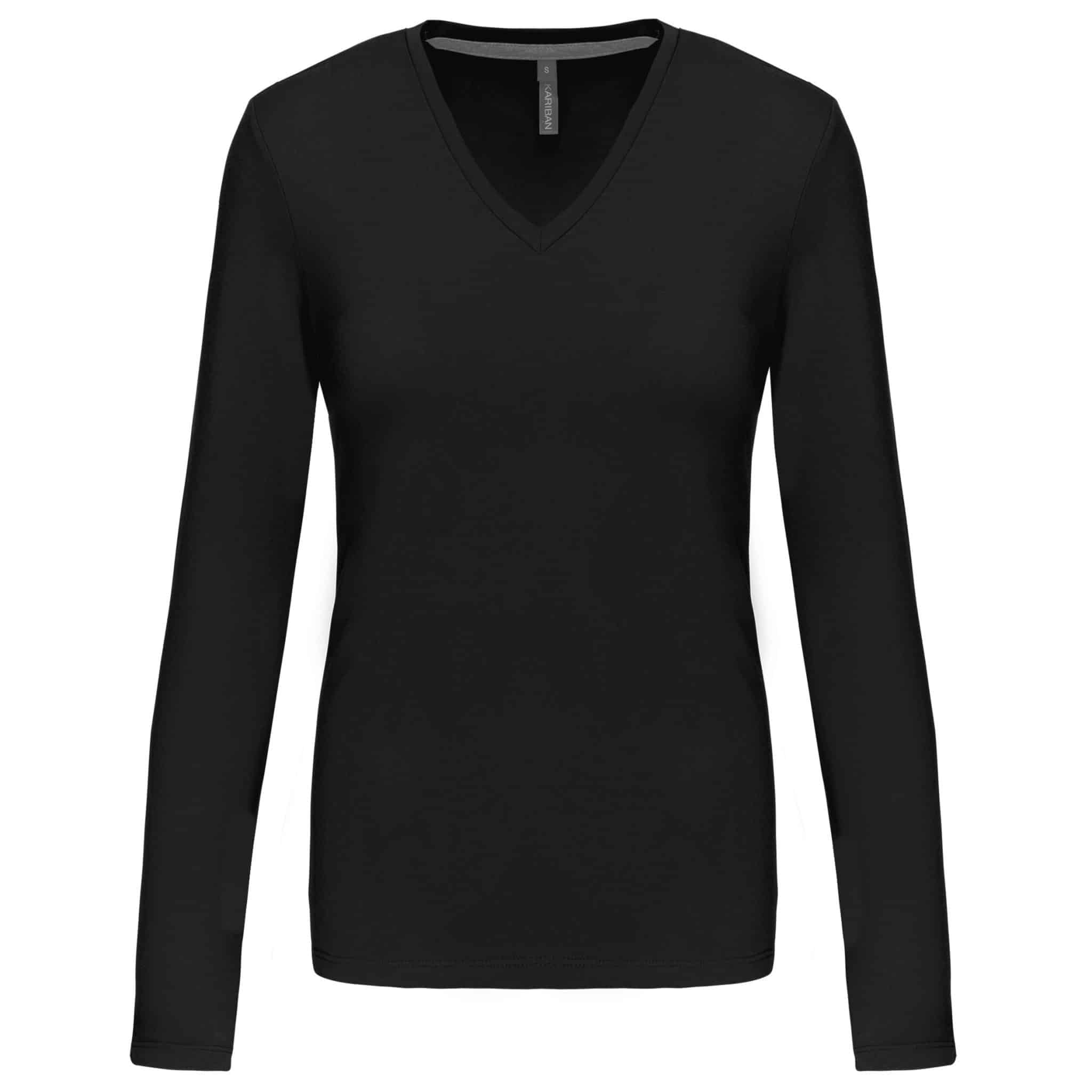 Miniature 9 pour T-shirt col V manches longues femme