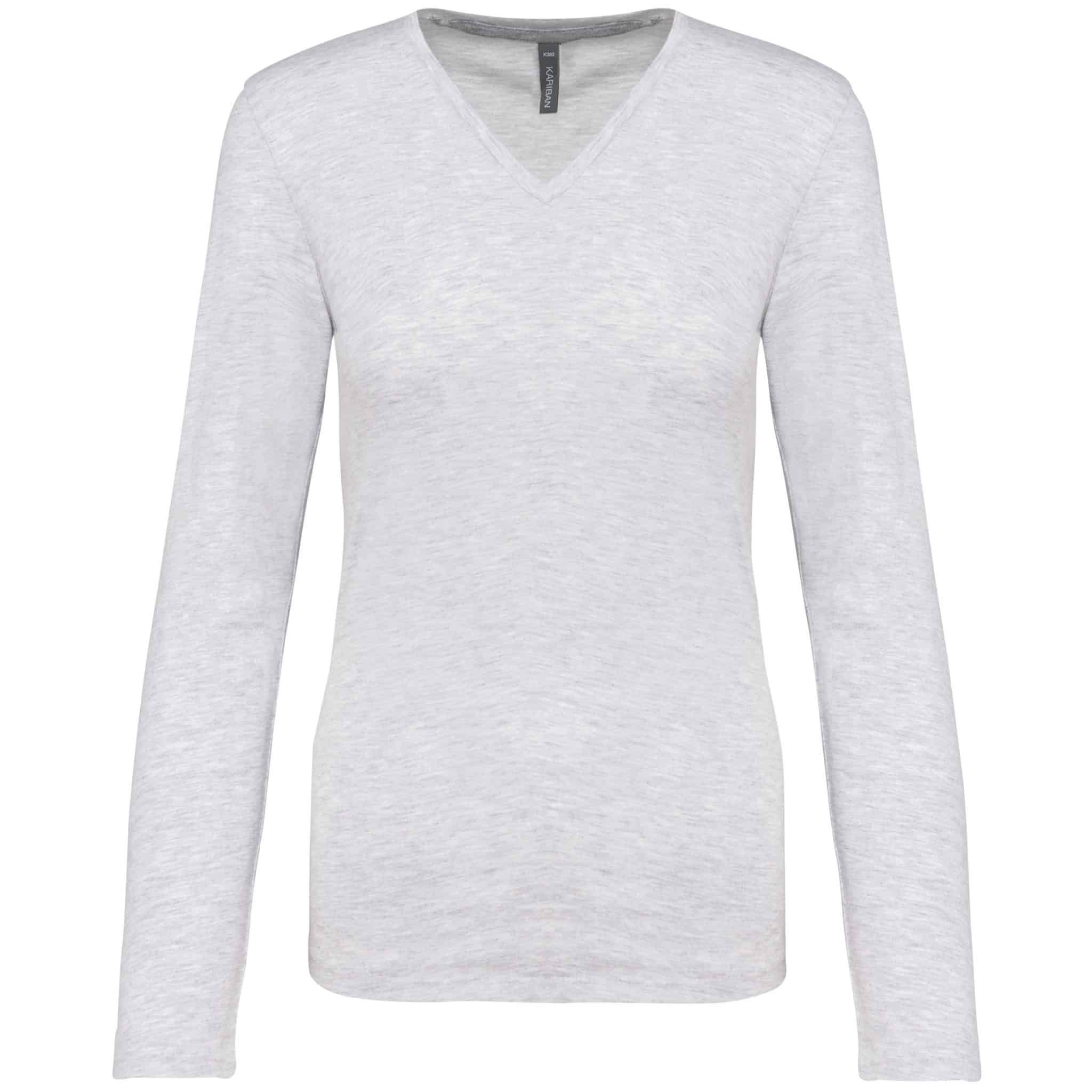Miniature 8 pour T-shirt col V manches longues femme