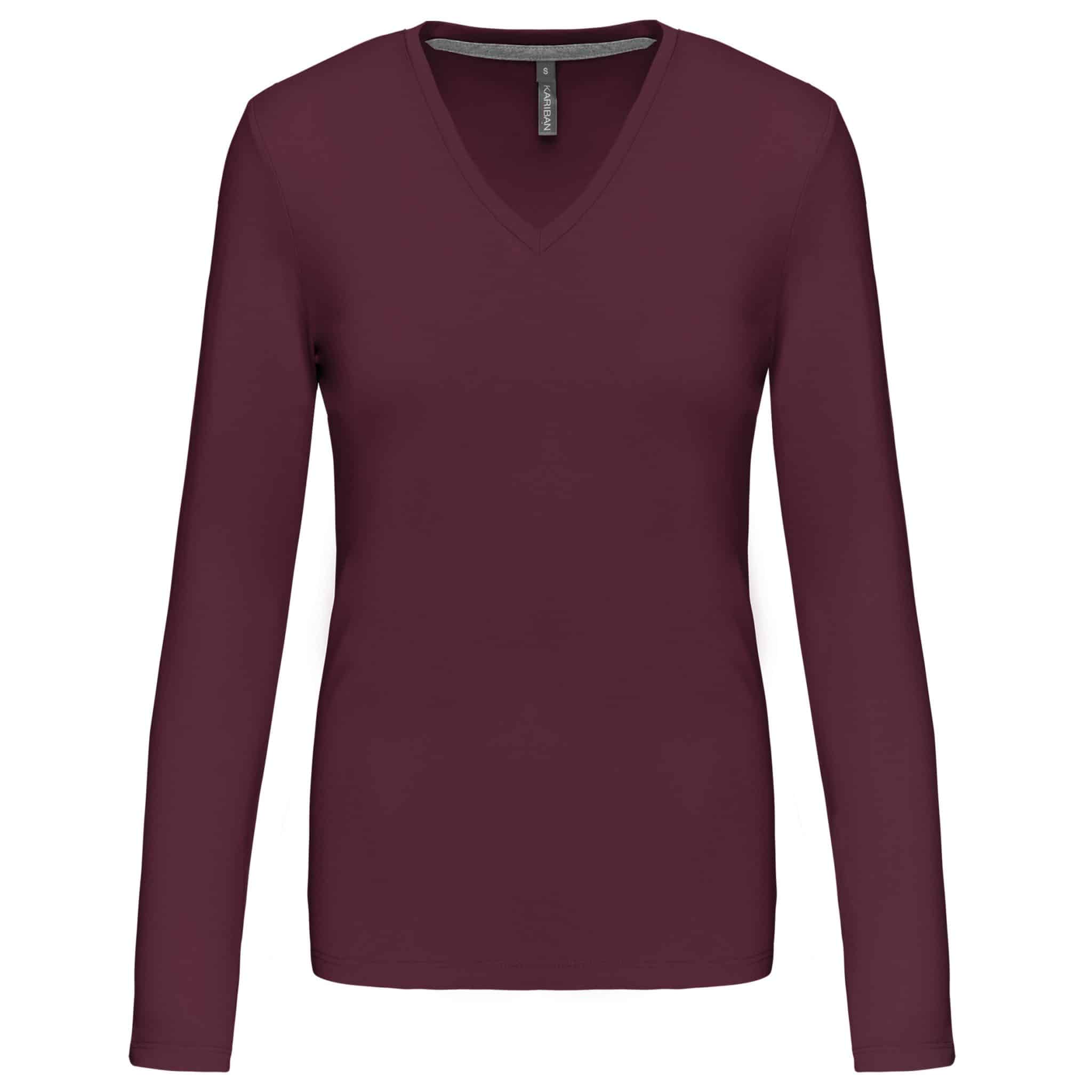 Miniature 27 pour T-shirt col V manches longues femme