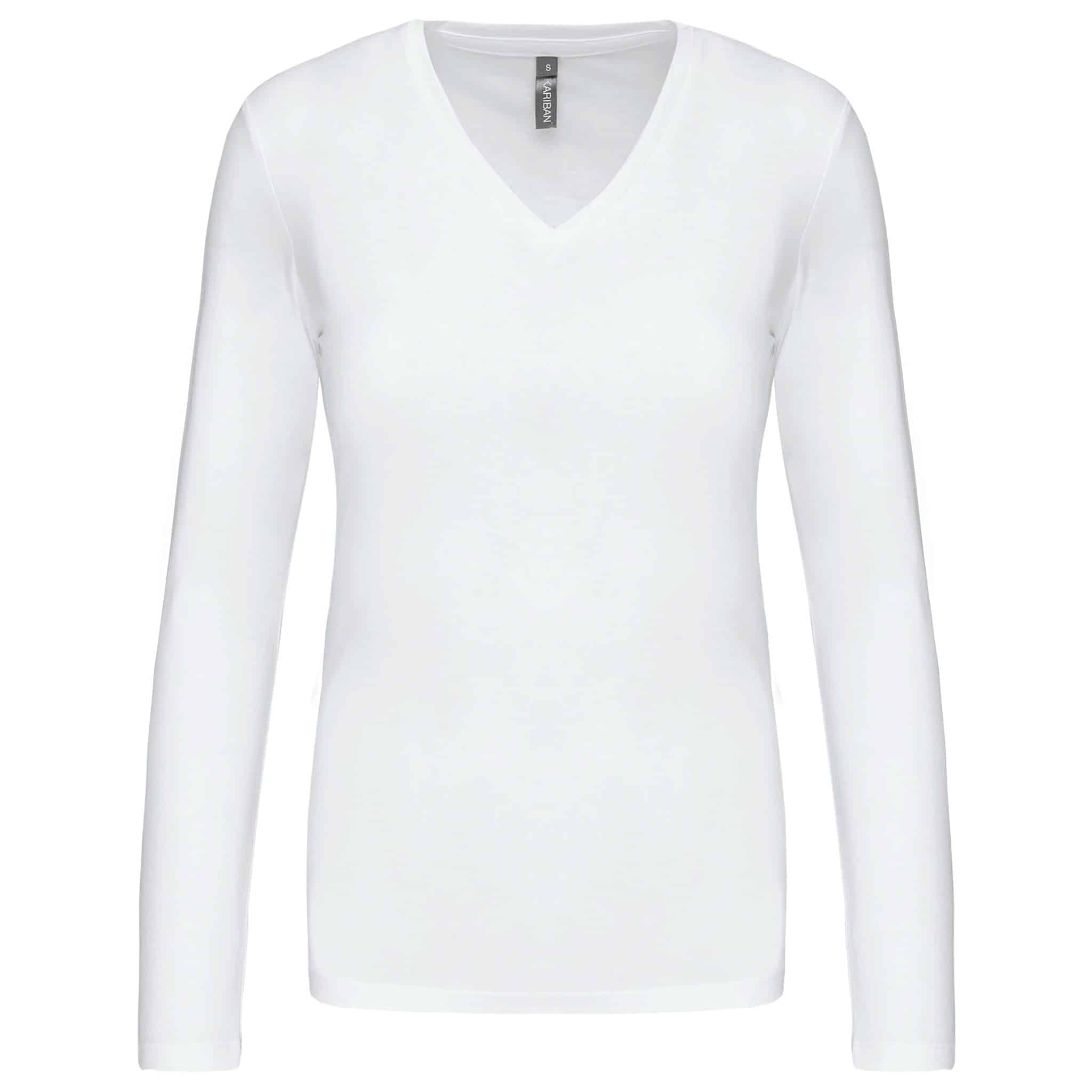 Miniature 26 pour T-shirt col V manches longues femme