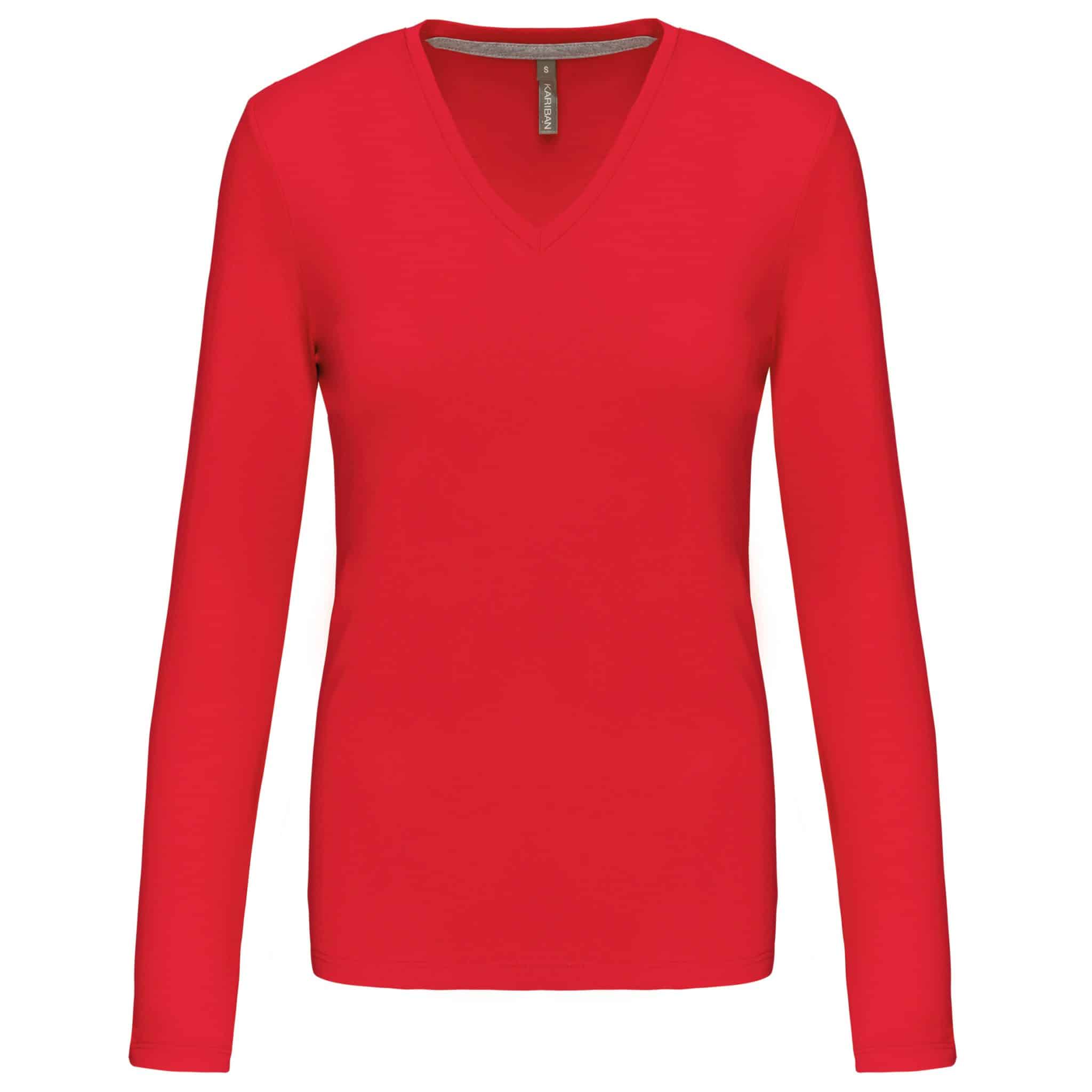 Miniature 23 pour T-shirt col V manches longues femme