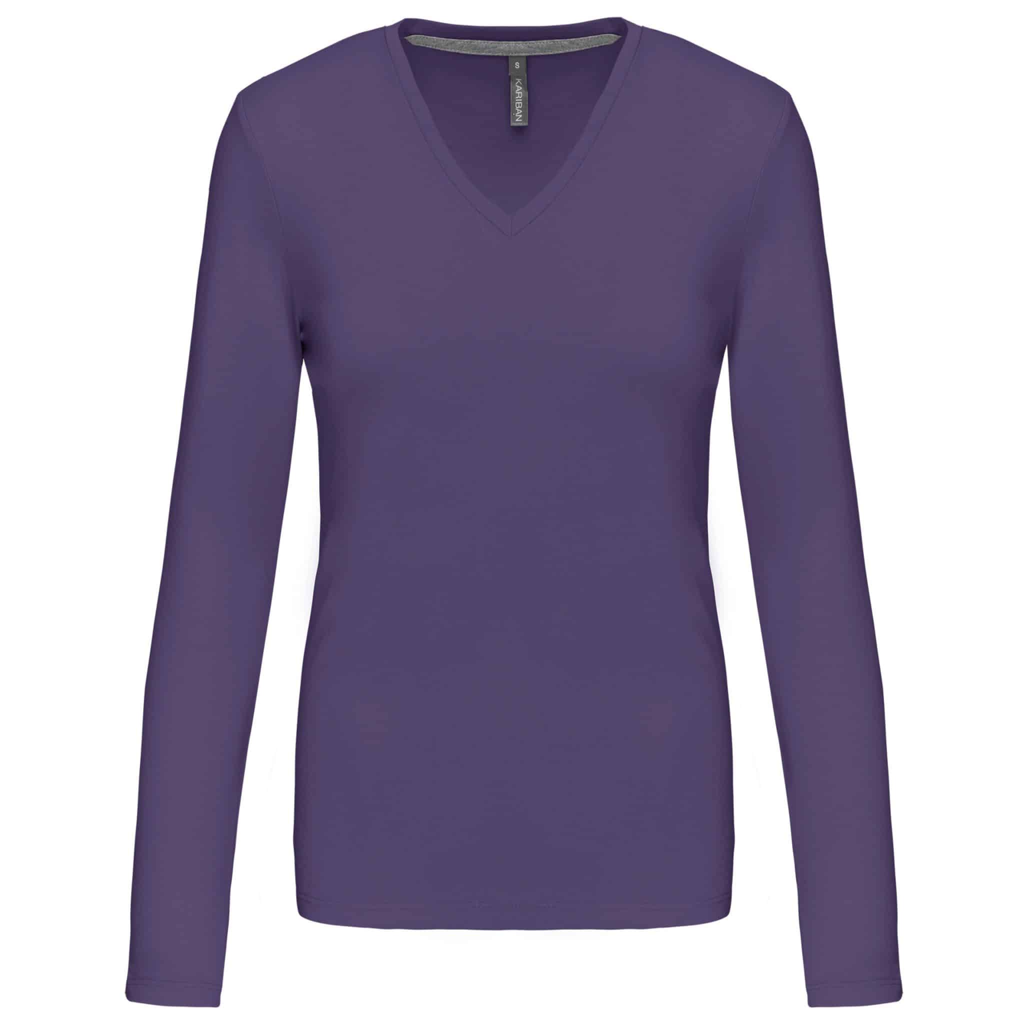 Miniature 22 pour T-shirt col V manches longues femme