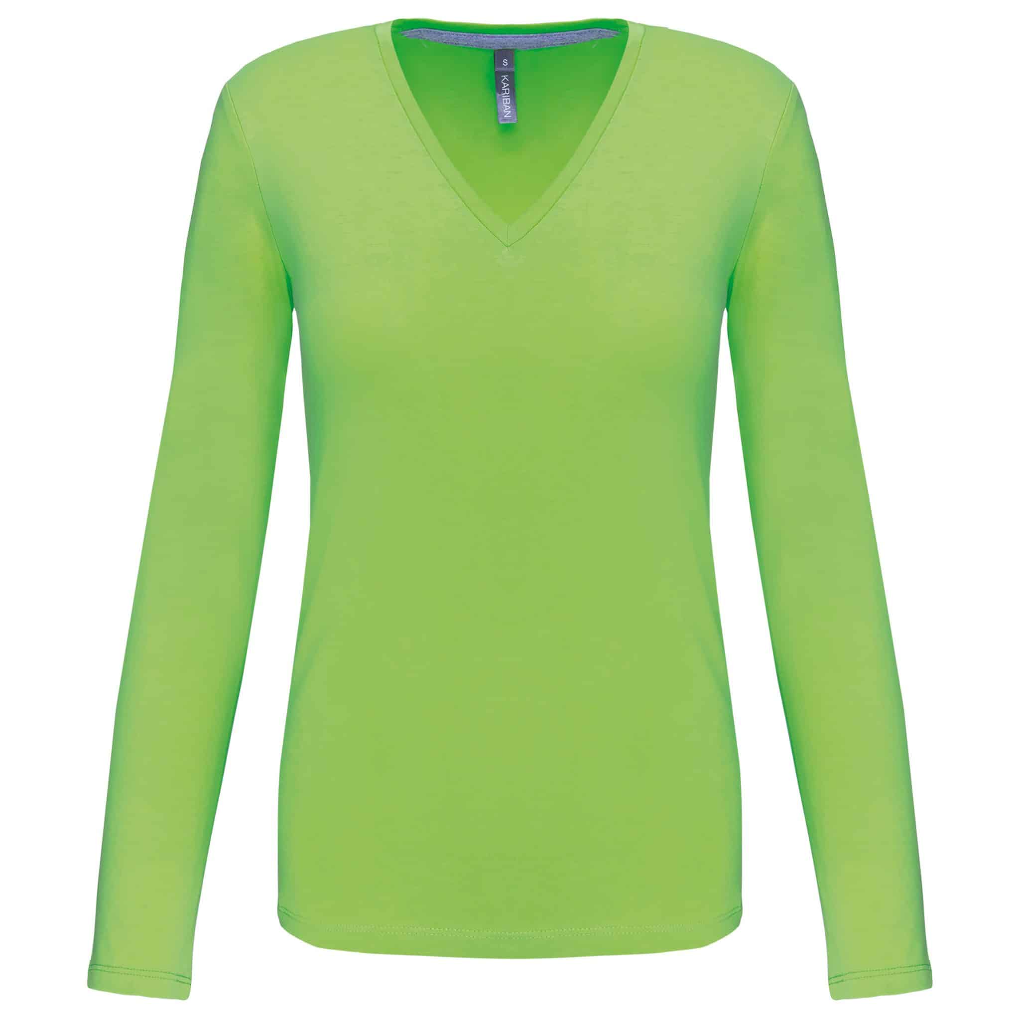 Miniature 18 pour T-shirt col V manches longues femme