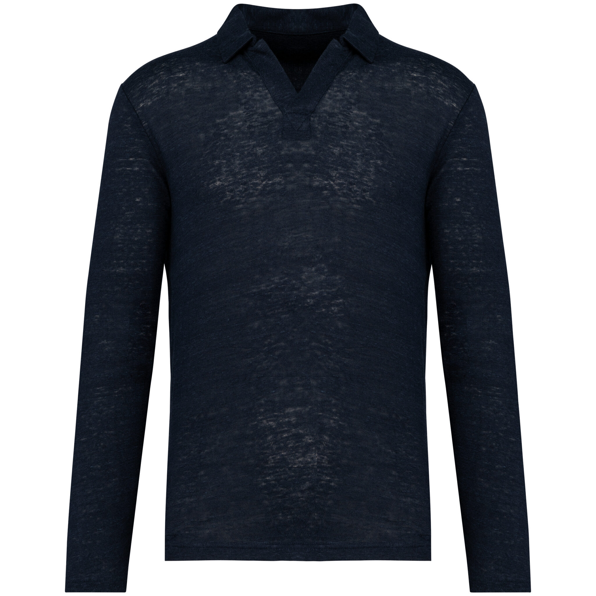 Miniature 3 pour Polo manches longues en lin homme