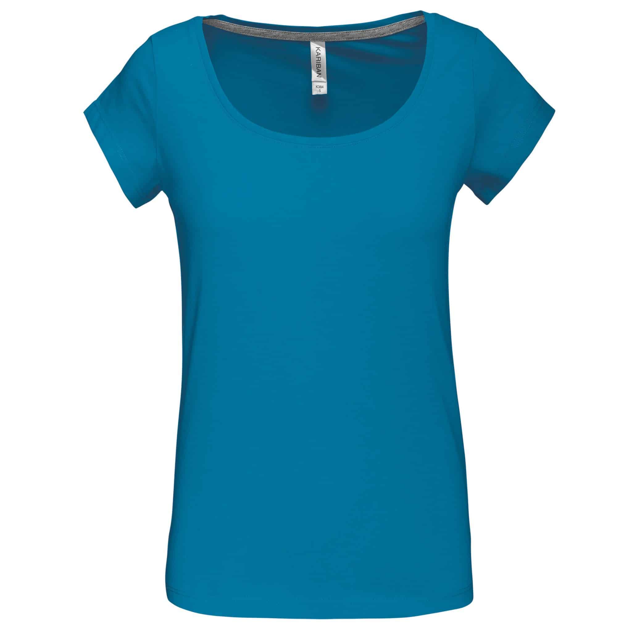 Miniature 12 pour T-shirt col bateau manches courtes femme