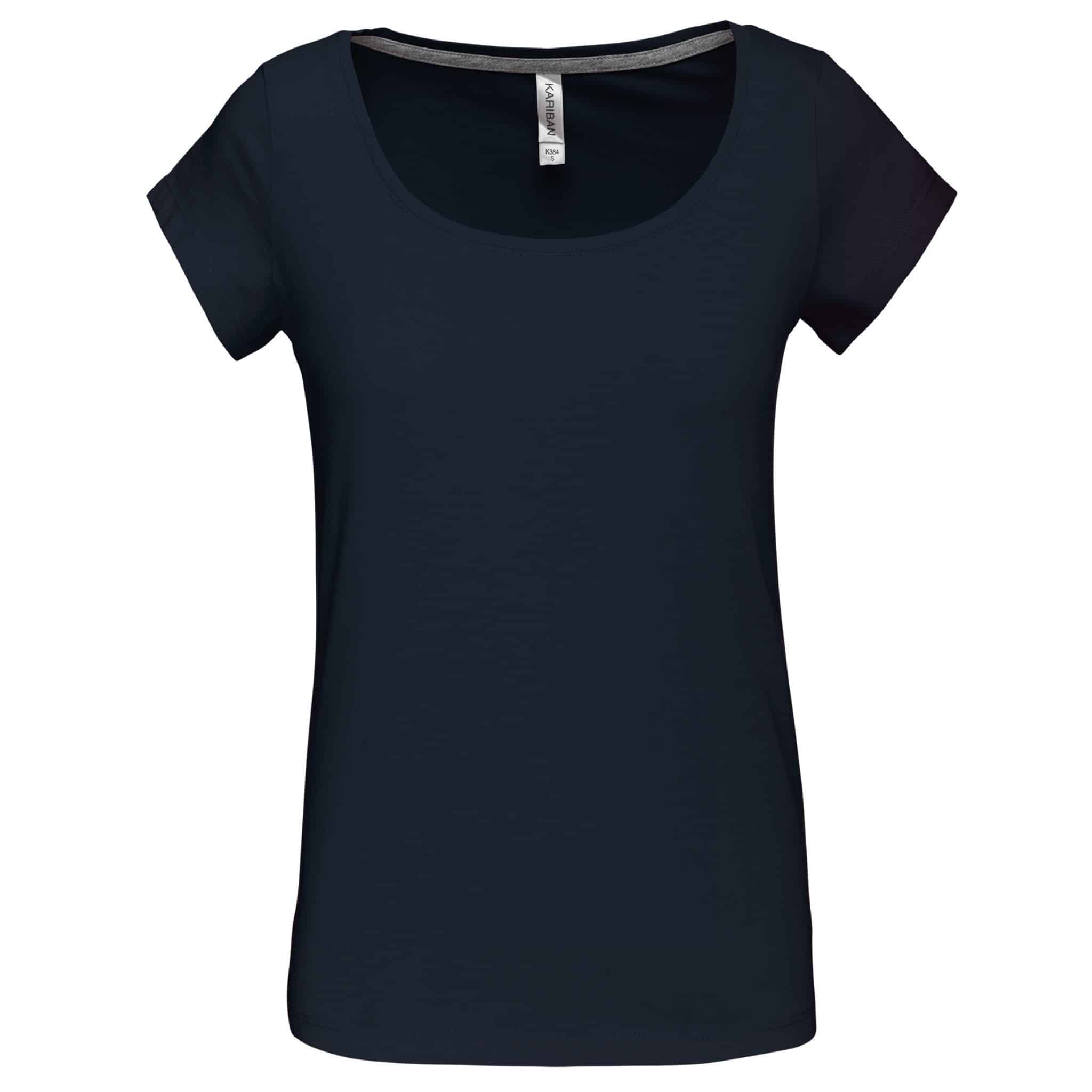 Miniature 10 pour T-shirt col bateau manches courtes femme