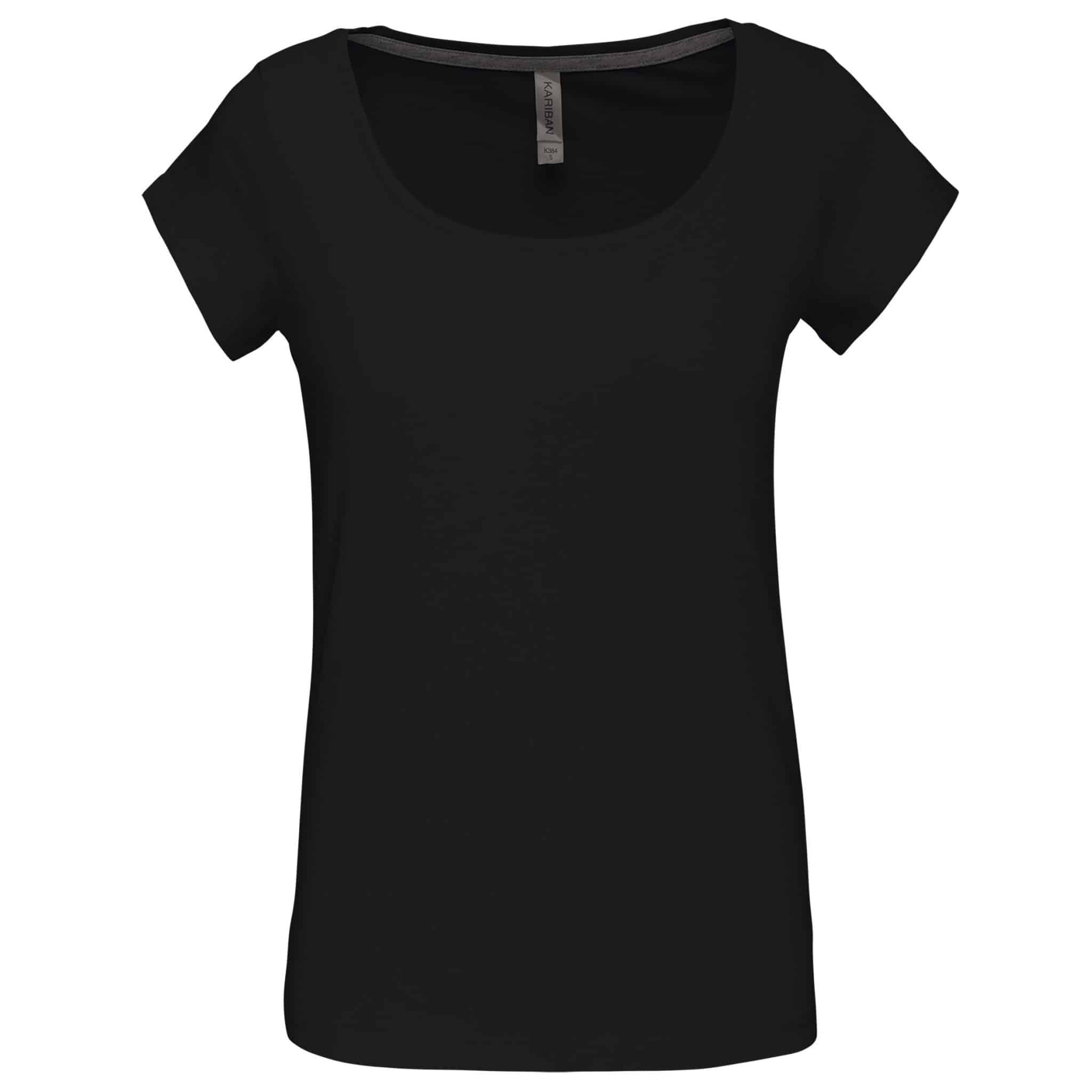 Miniature 7 pour T-shirt col bateau manches courtes femme