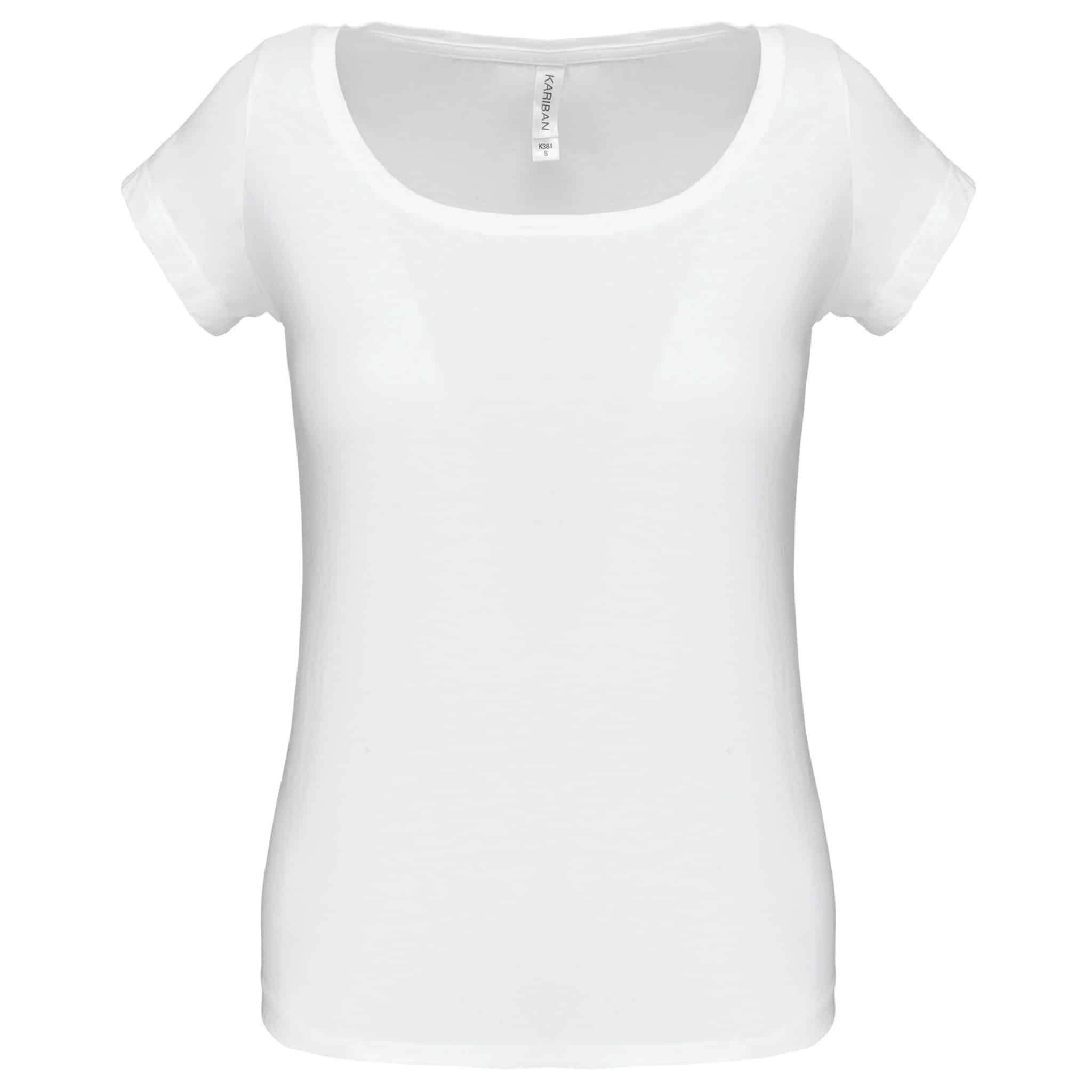 Miniature 13 pour T-shirt col bateau manches courtes femme