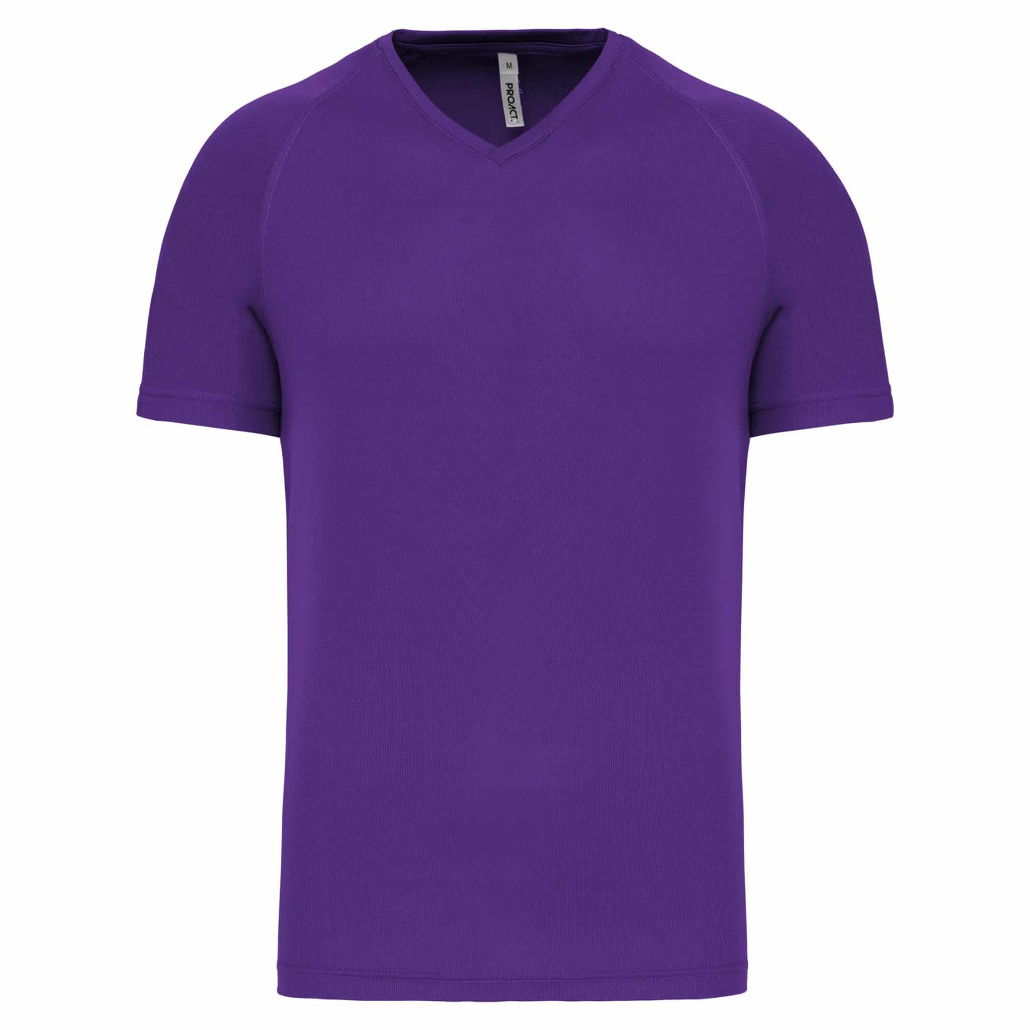 Miniature 20 pour T-shirt de sport manches courtes col v homme