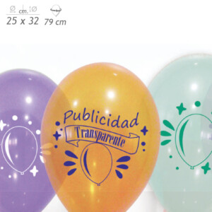 Visuel Ballons de baudruche Cristal Transparent 25 cm personnalisés