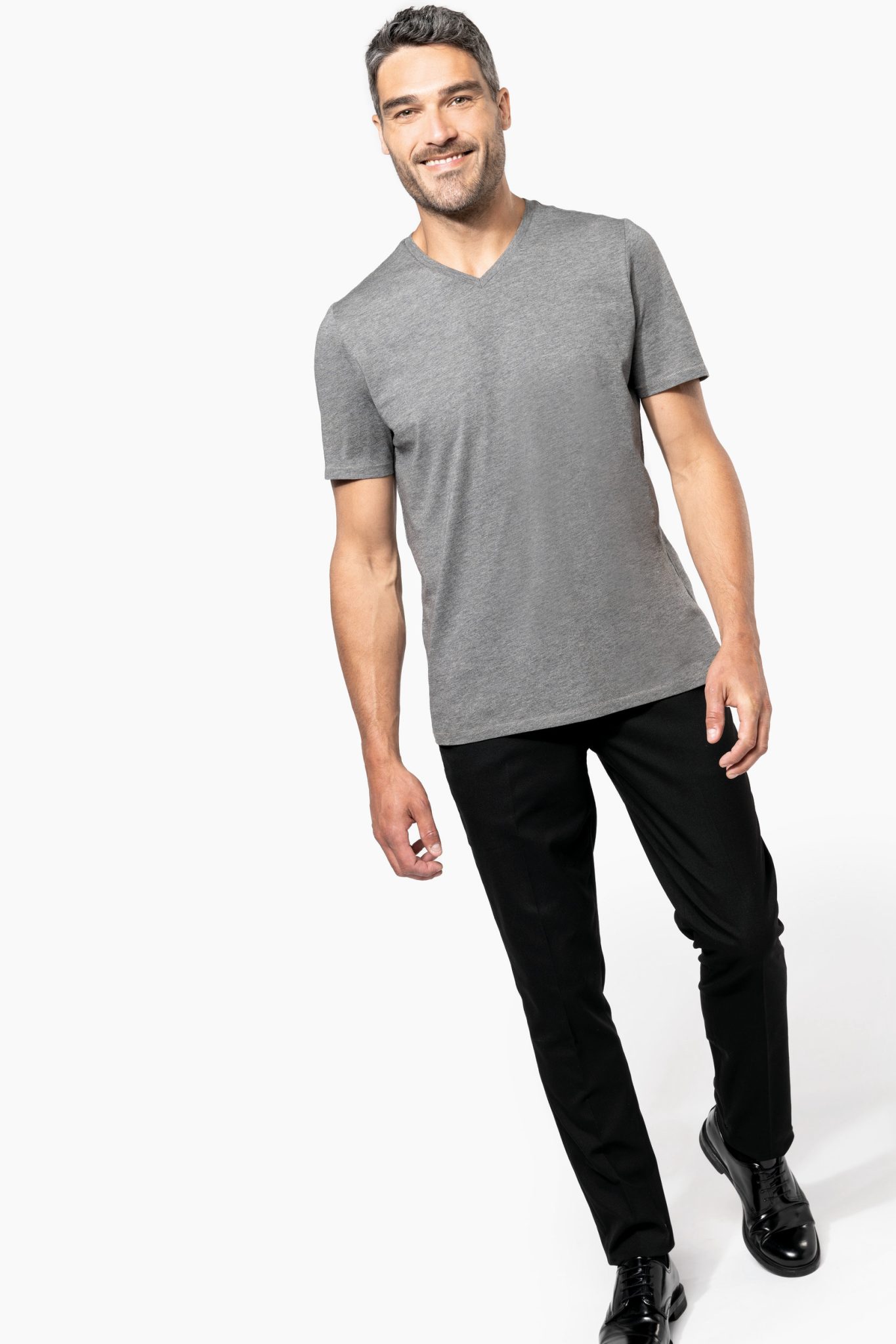 Miniature 5 pour T-shirt Supima® col V manches courtes homme