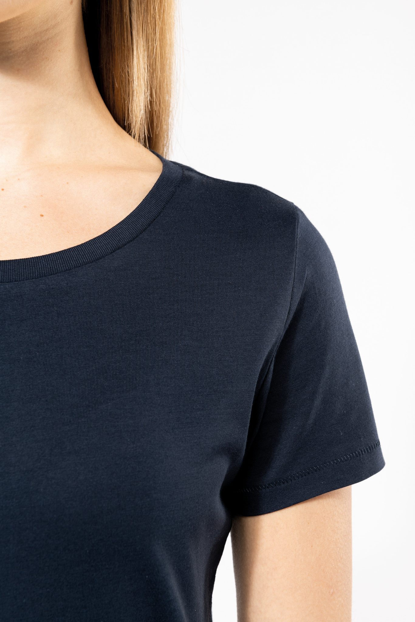 Miniature 9 pour T-shirt Supima® col rond manches courtes femme