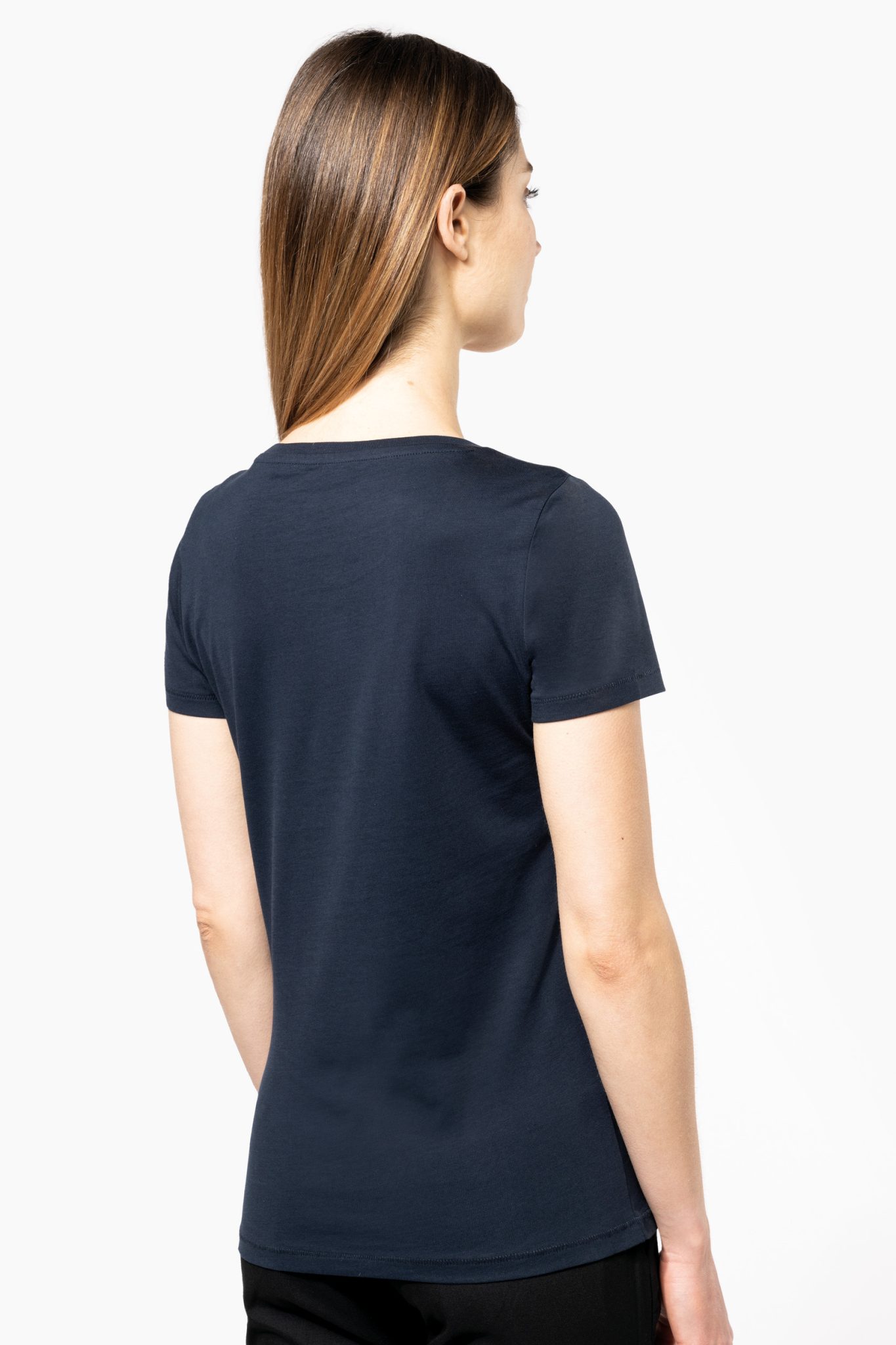 Miniature 2 pour T-shirt Supima® col rond manches courtes femme