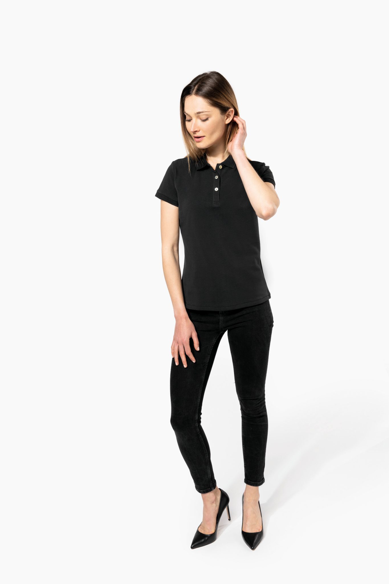 Miniature 5 pour Polo Supima® manches courtes femme