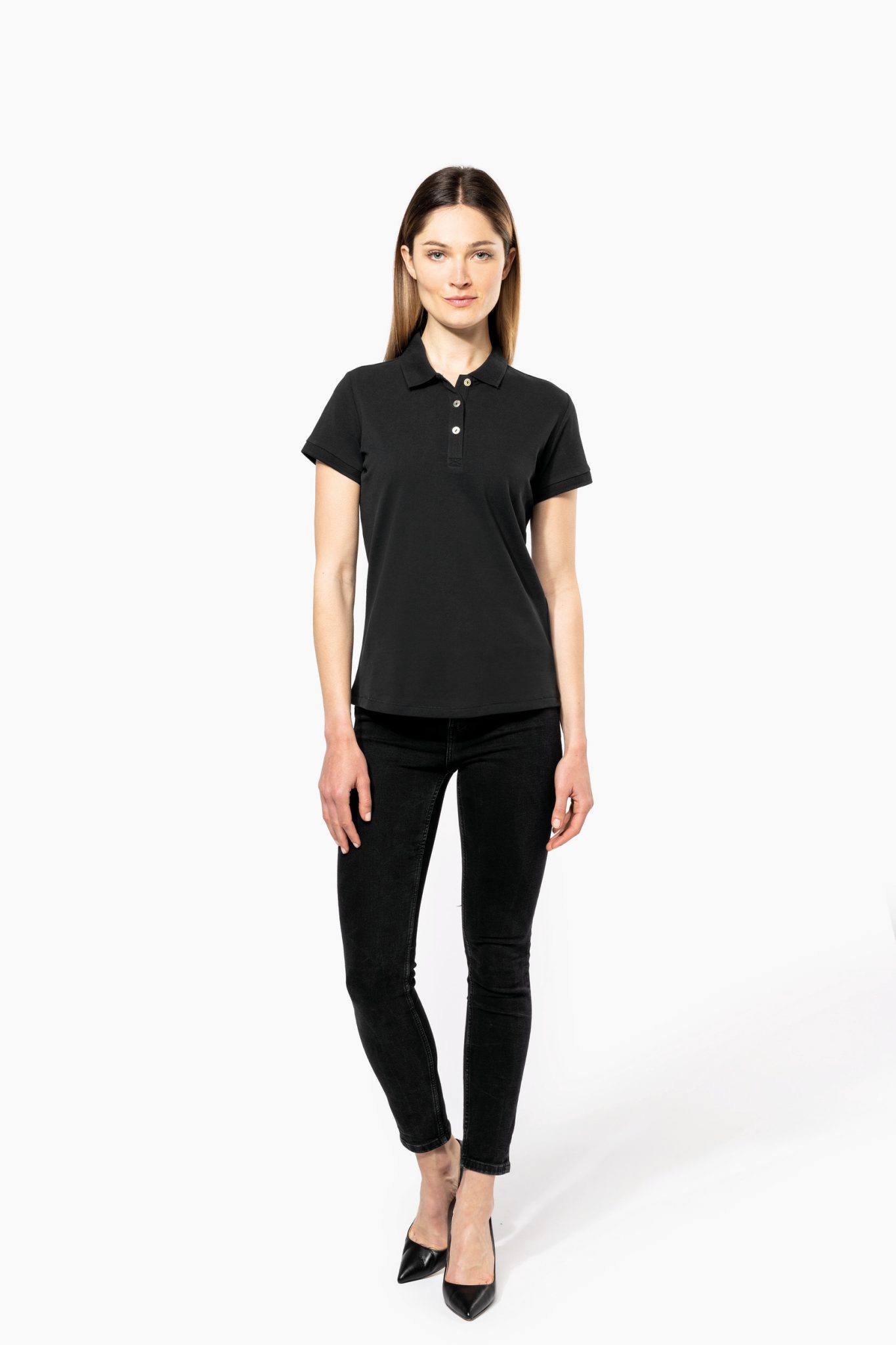 Miniature 4 pour Polo Supima® manches courtes femme