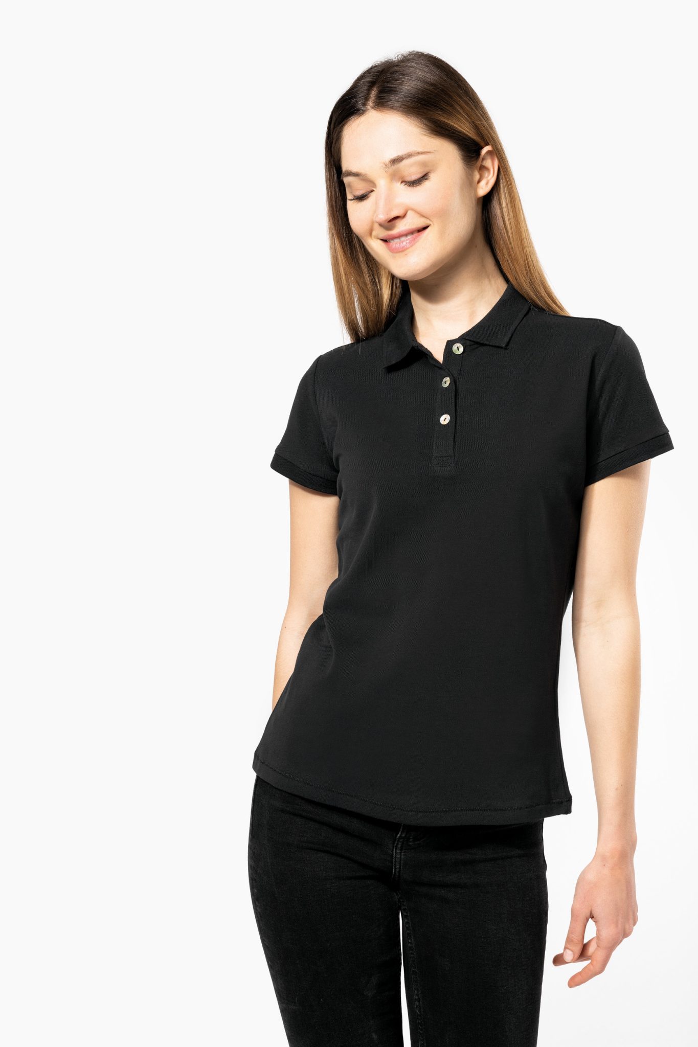 Miniature 1 pour Polo Supima® manches courtes femme