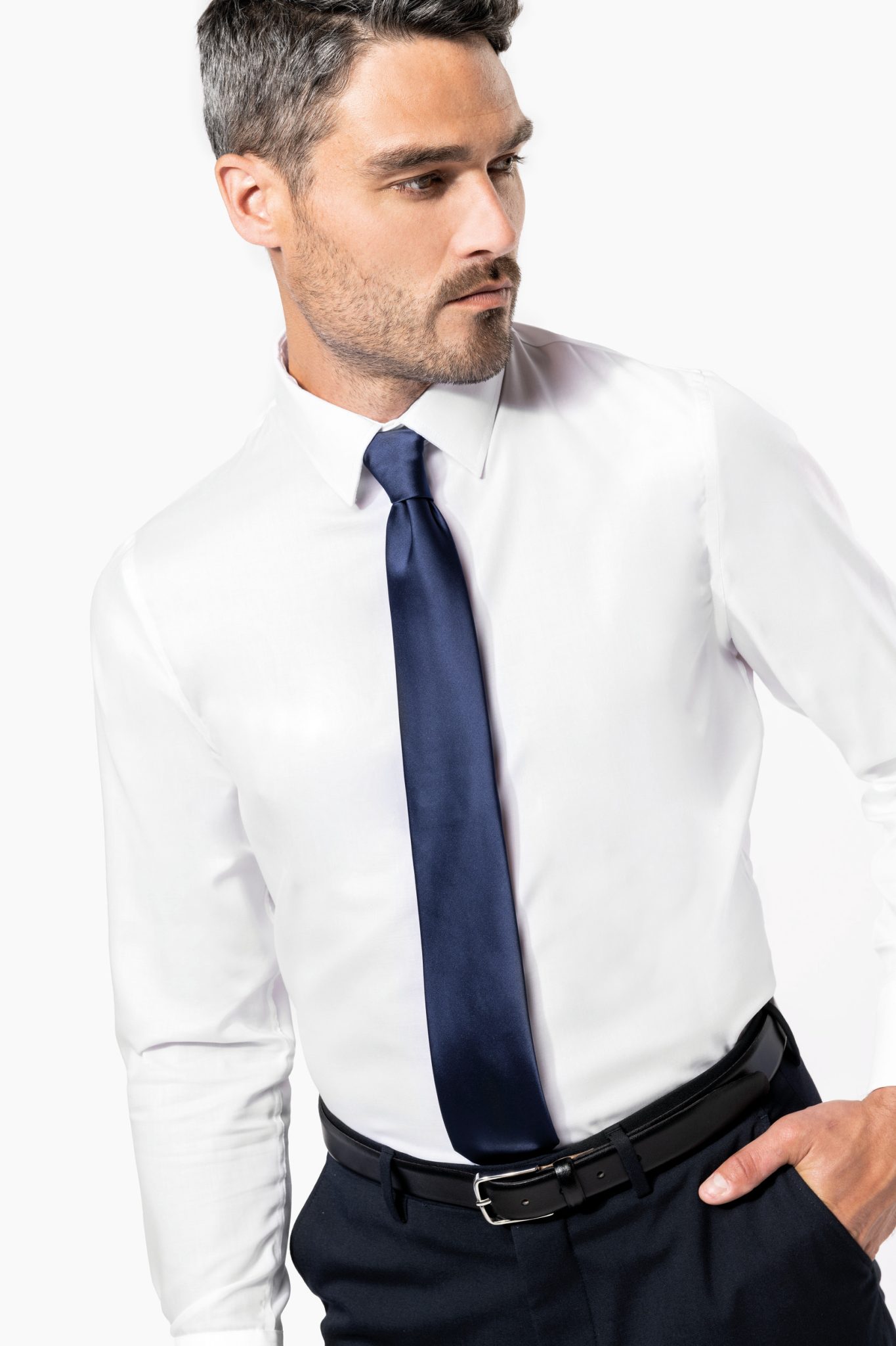 Miniature 3 pour Chemise ajustée manches longues sans repassage