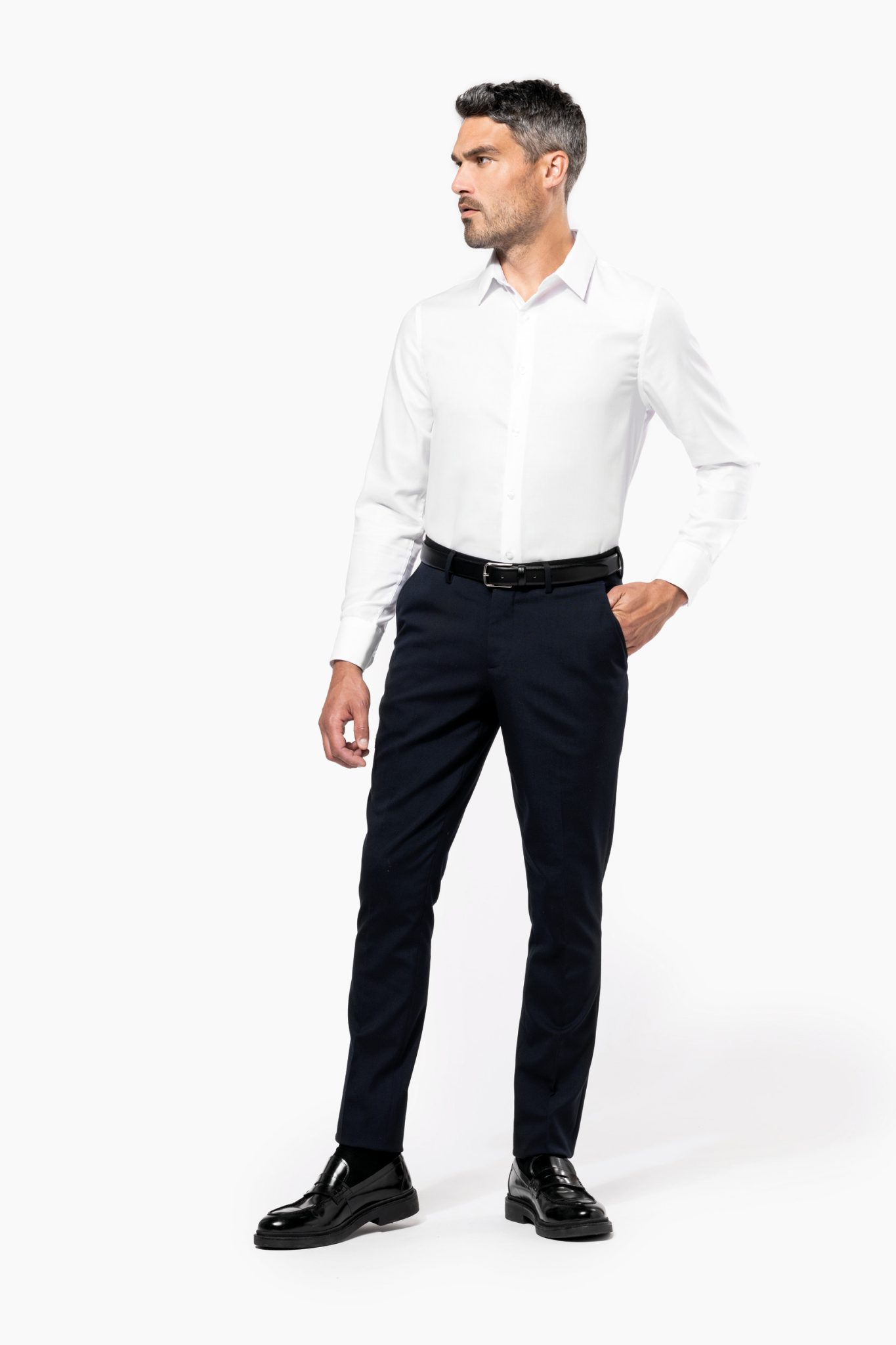 Miniature 4 pour Chemise ajustée manches longues sans repassage