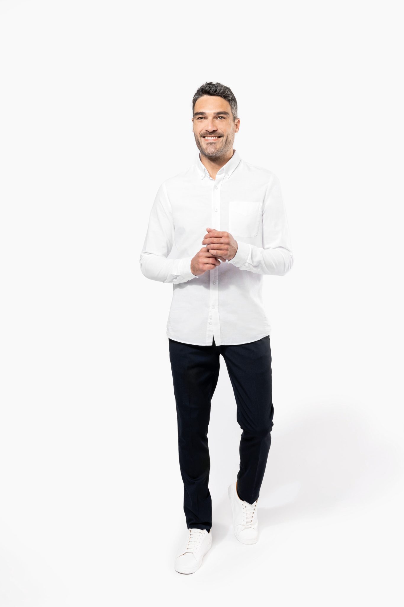 Miniature 4 pour Chemise Oxford lavée manches longues