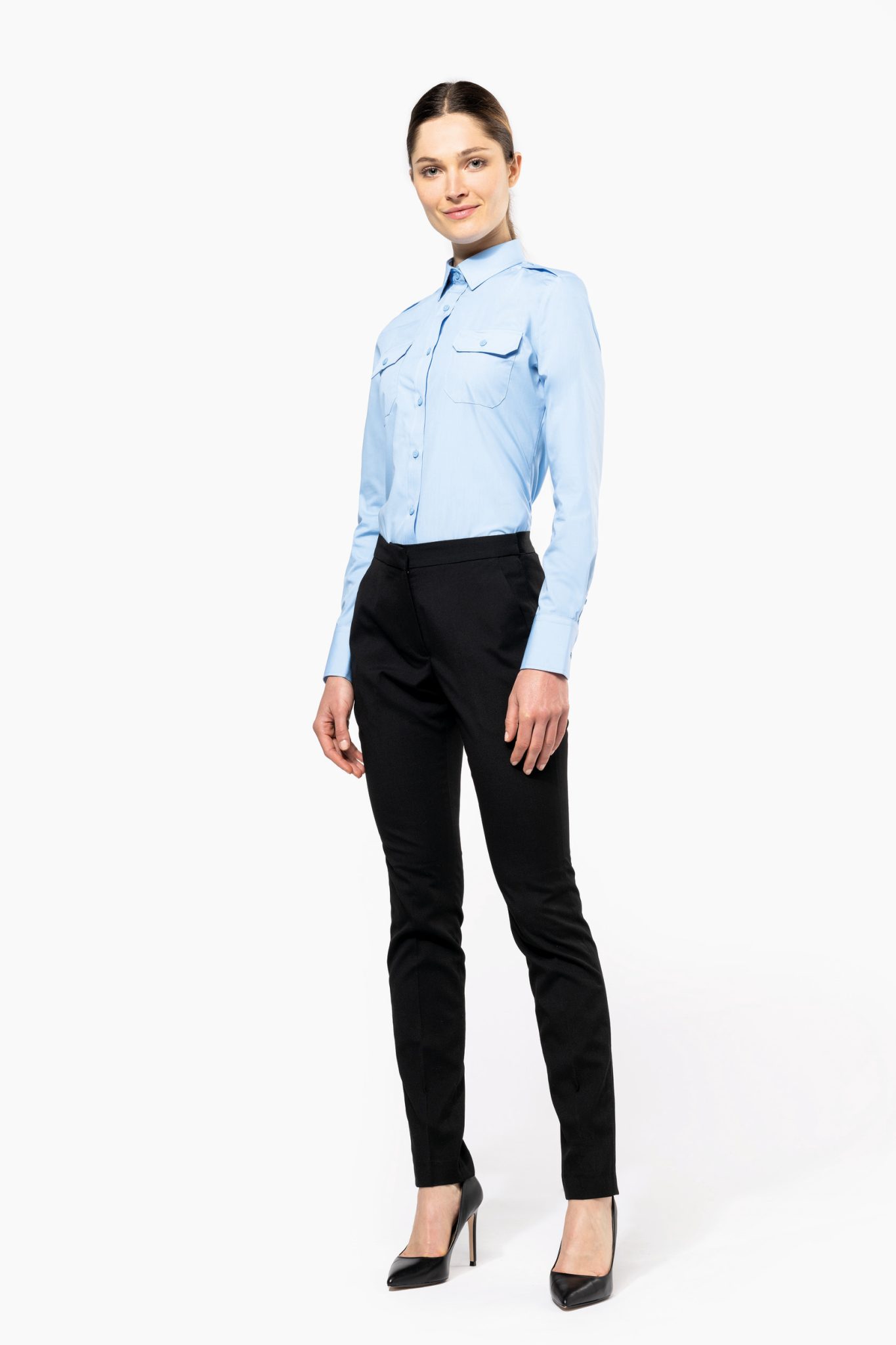 Miniature 5 pour Chemise pilote manches longues femme