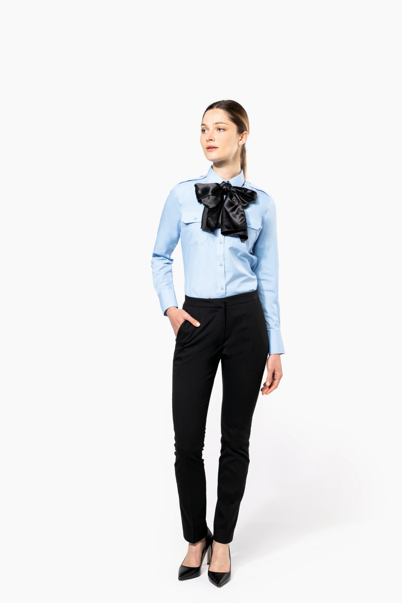 Miniature 4 pour Chemise pilote manches longues femme