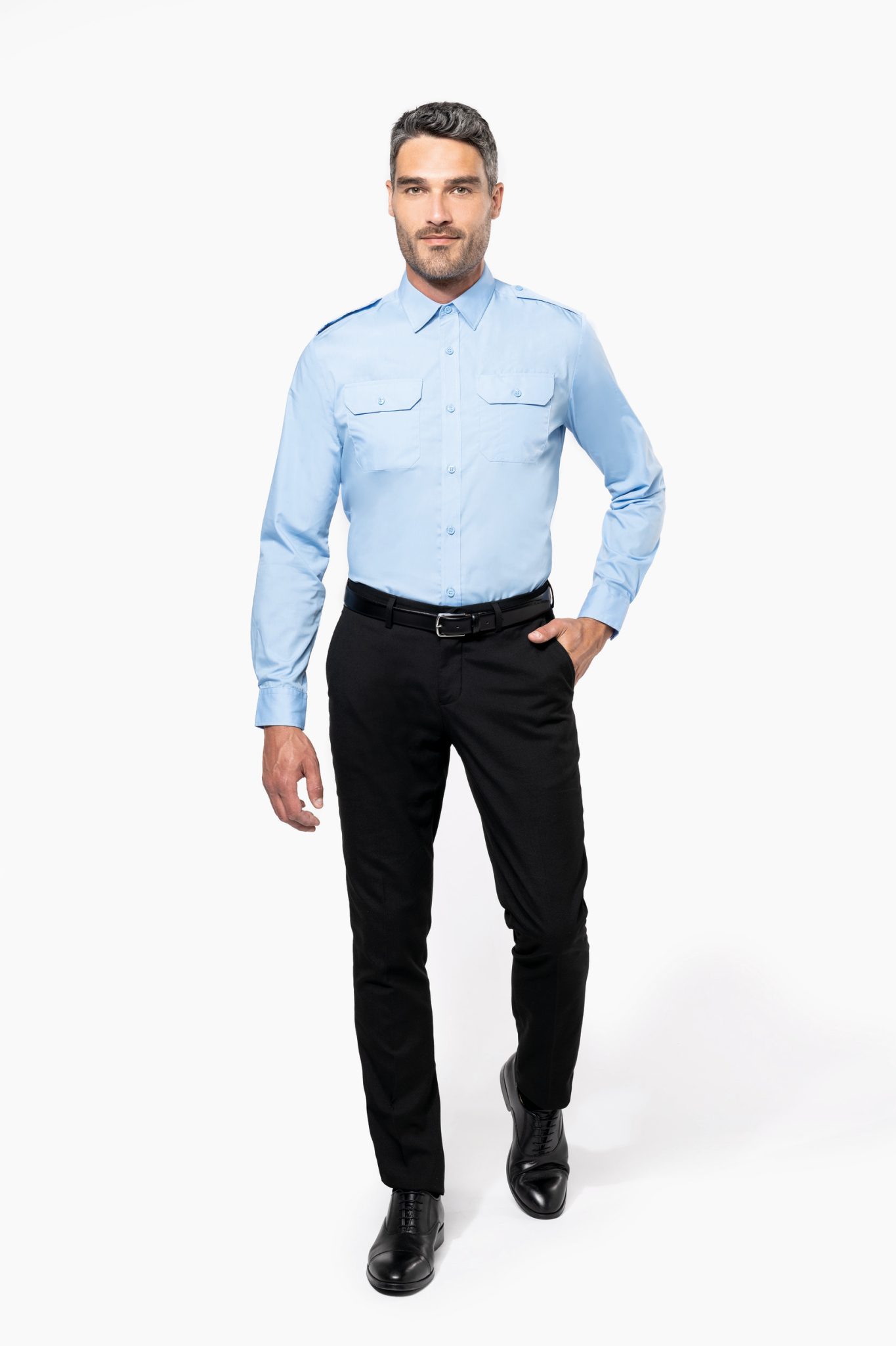 Miniature 5 pour Chemise pilote manches longues homme