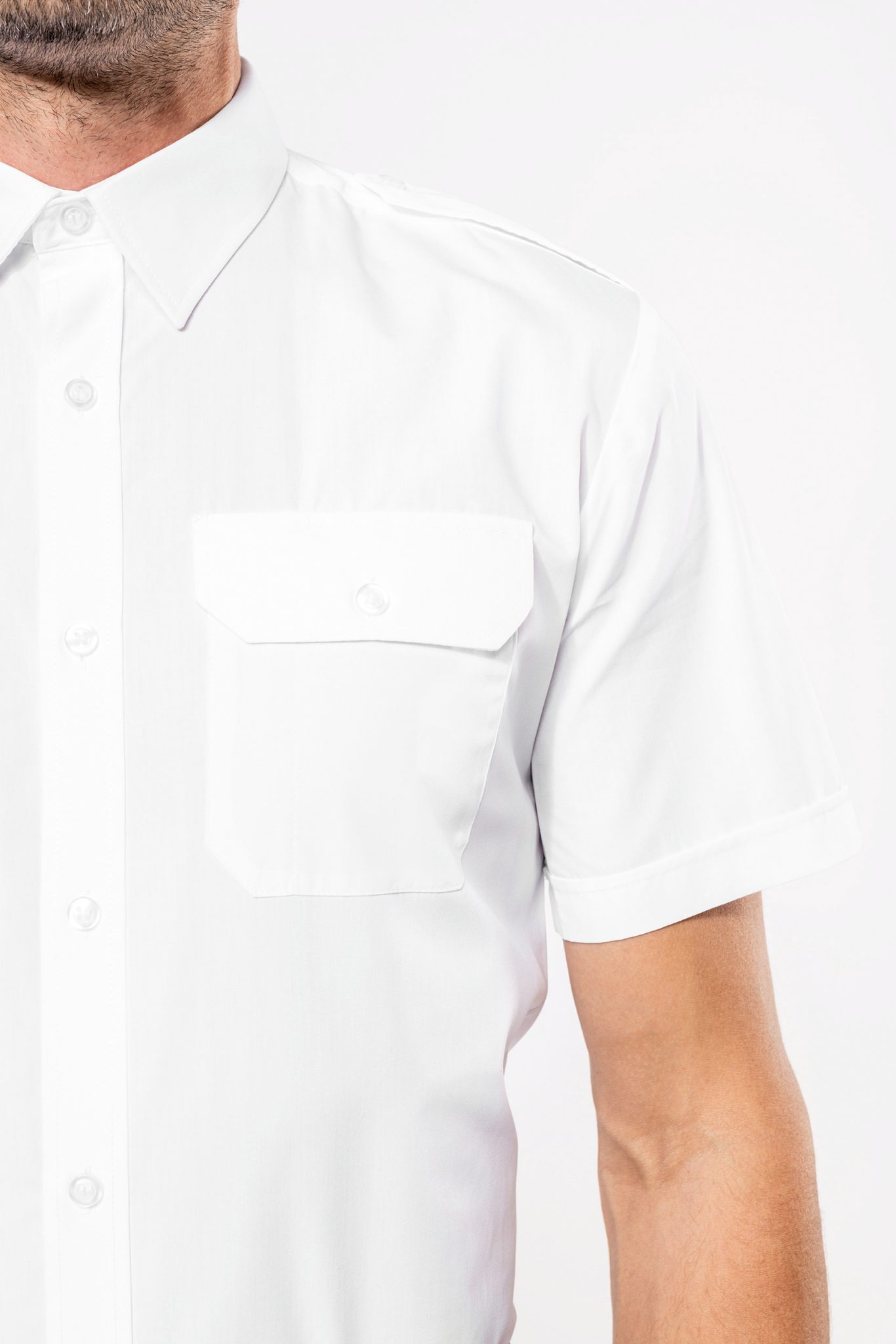 Miniature 9 pour Chemise pilote manches courtes homme