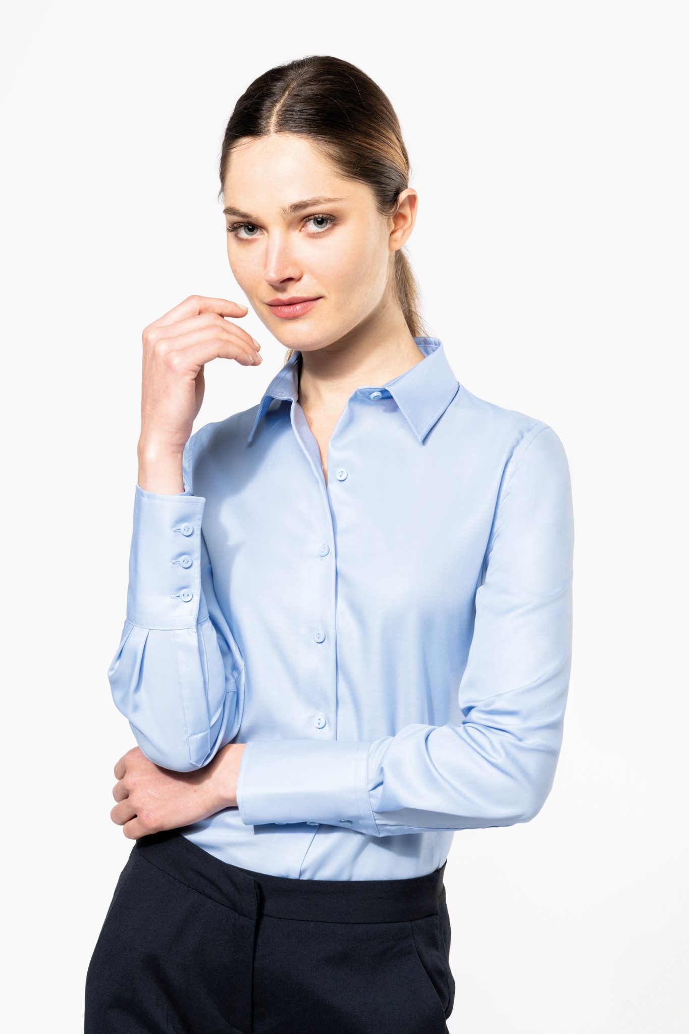Miniature 3 pour Chemise manches longues sans repassage femme