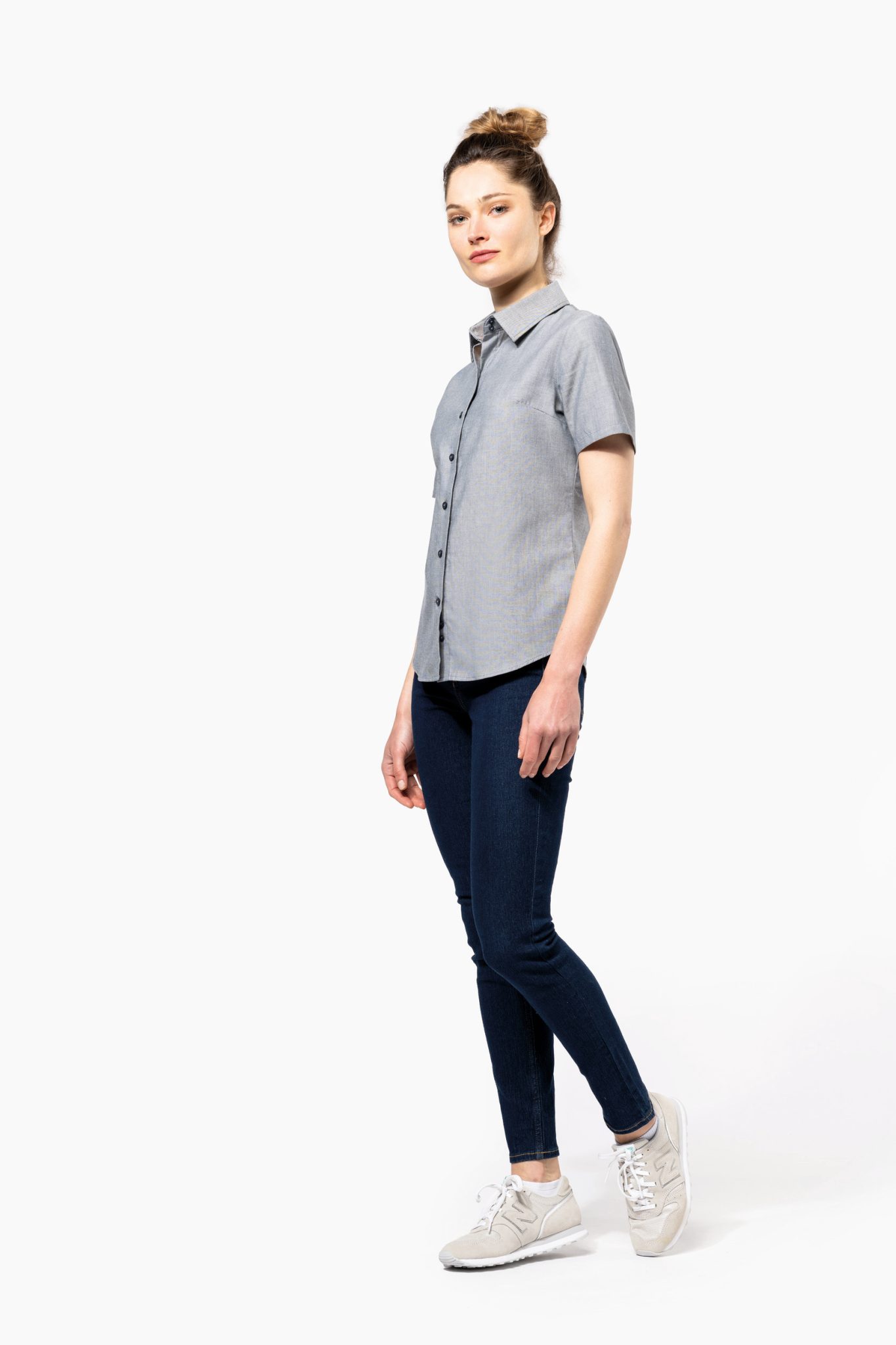 Miniature 5 pour Chemise Oxford manches courtes femme
