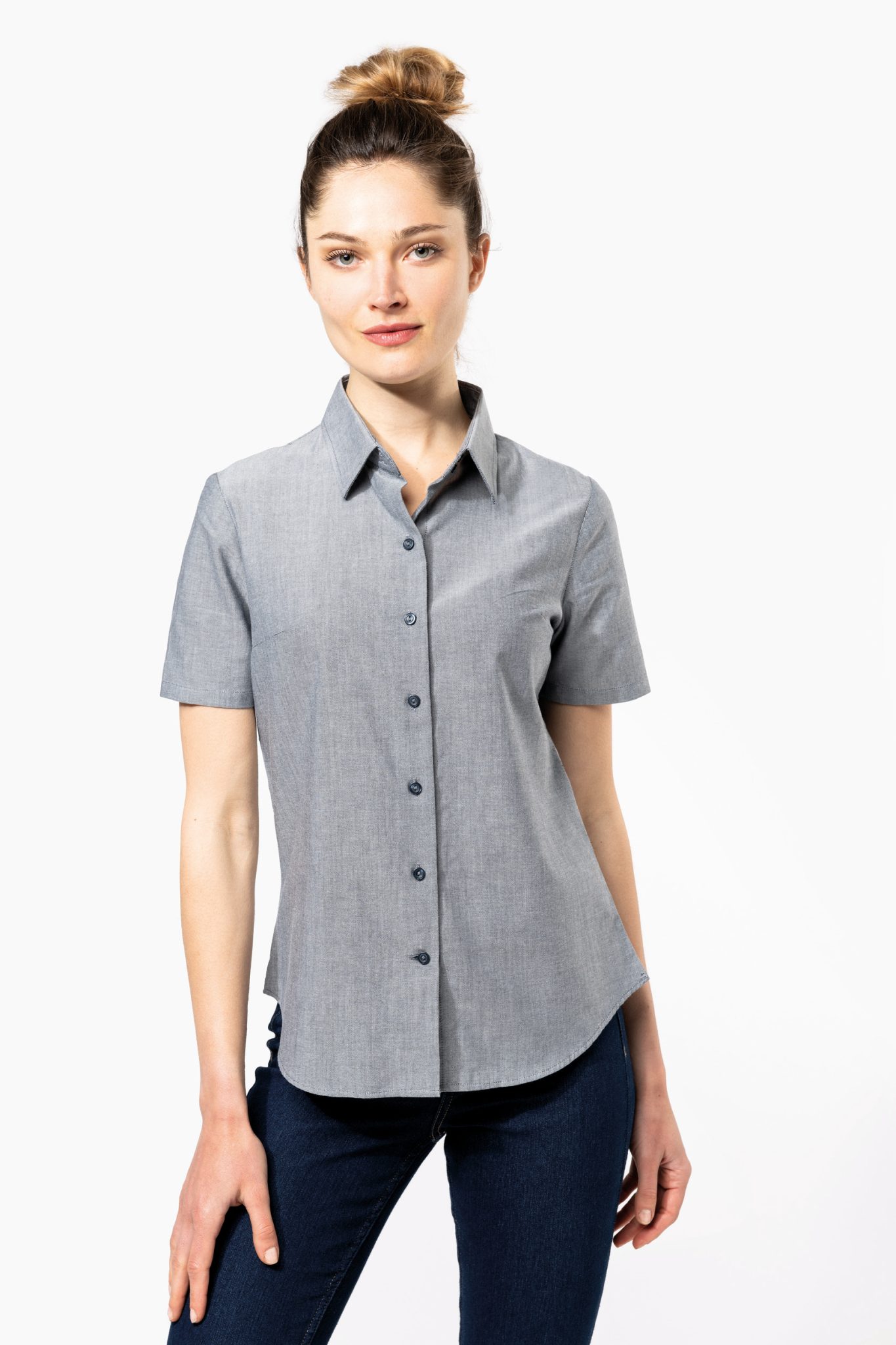 Miniature 1 pour Chemise Oxford manches courtes femme