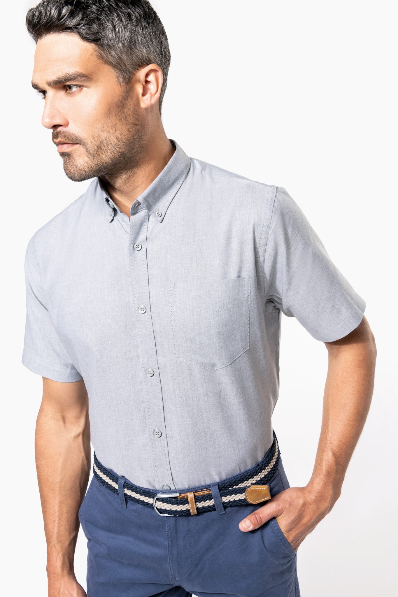 Miniature 3 pour Chemise Oxford manches courtes