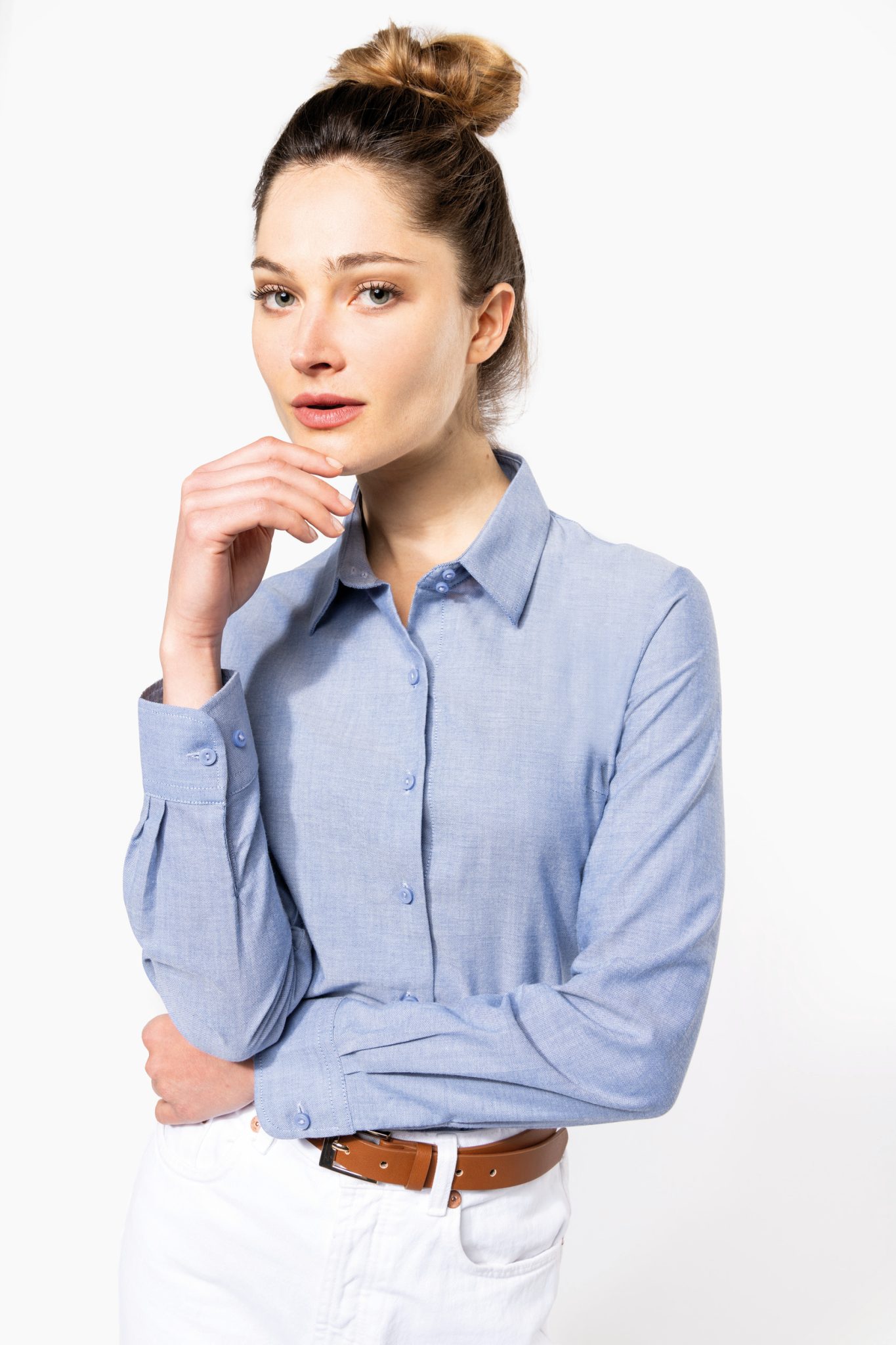 Miniature 1 pour Chemise Oxford manches longues femme