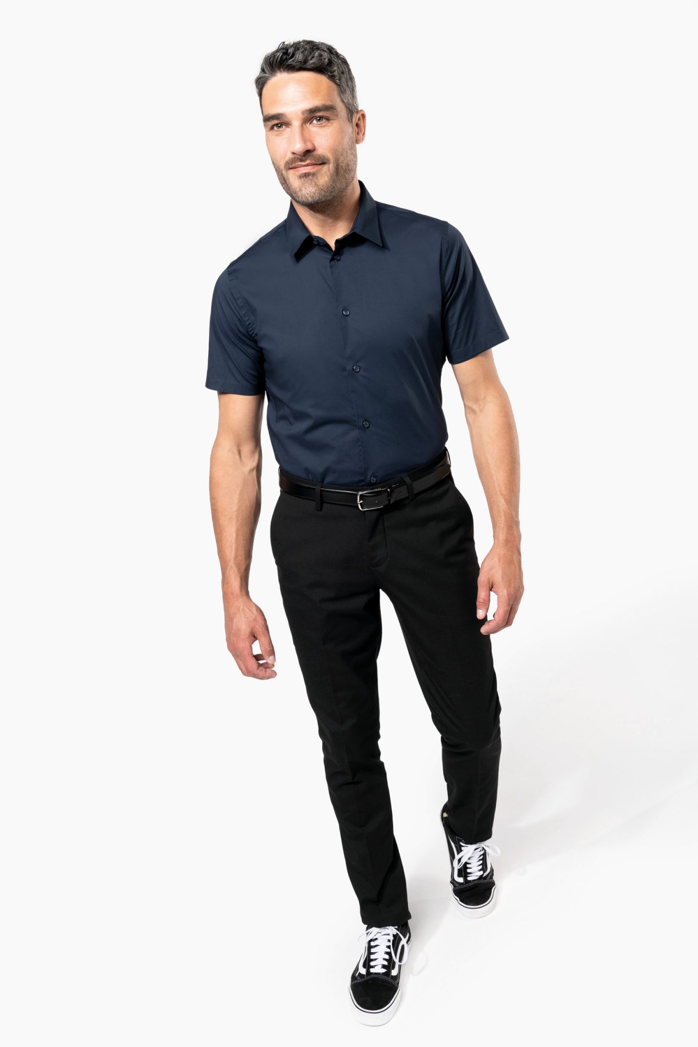 Miniature 5 pour Chemise coton / élasthanne manches courtes