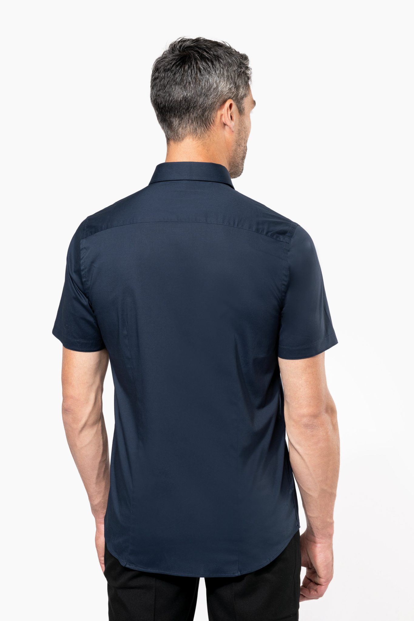 Miniature 2 pour Chemise coton / élasthanne manches courtes