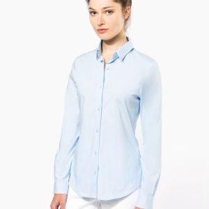 Visuel Chemise coton / élasthanne manches longues femme