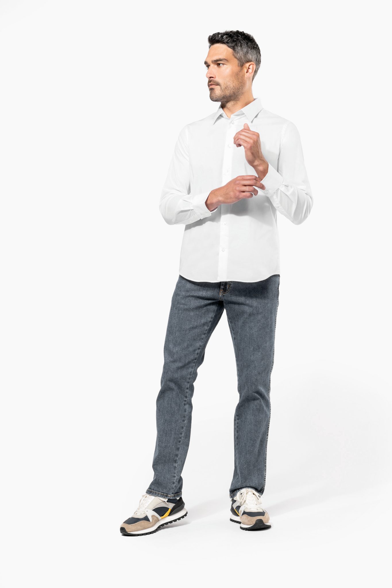 Miniature 5 pour Chemise coton / élasthanne manches longues homme