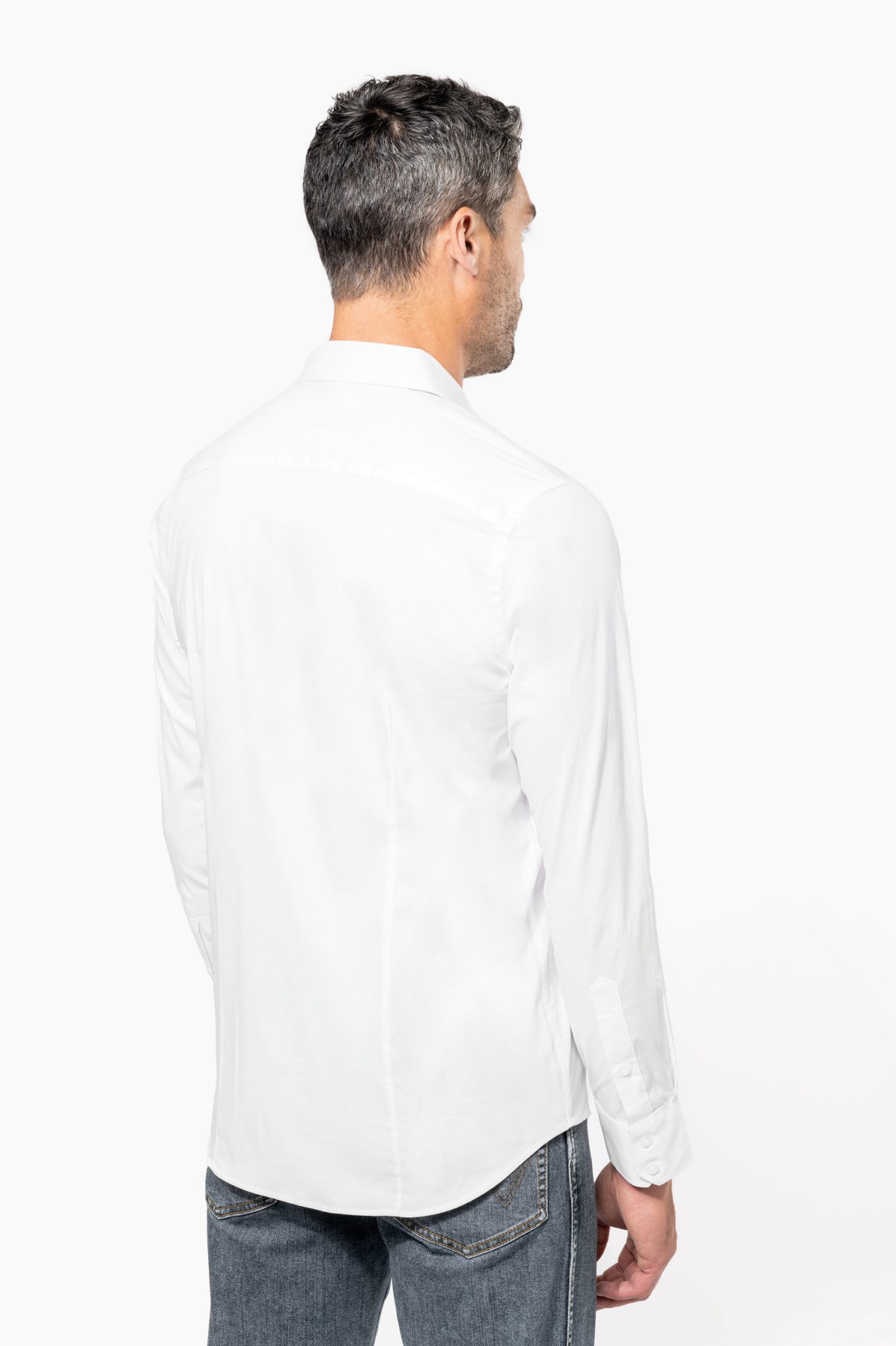 Miniature 2 pour Chemise coton / élasthanne manches longues homme