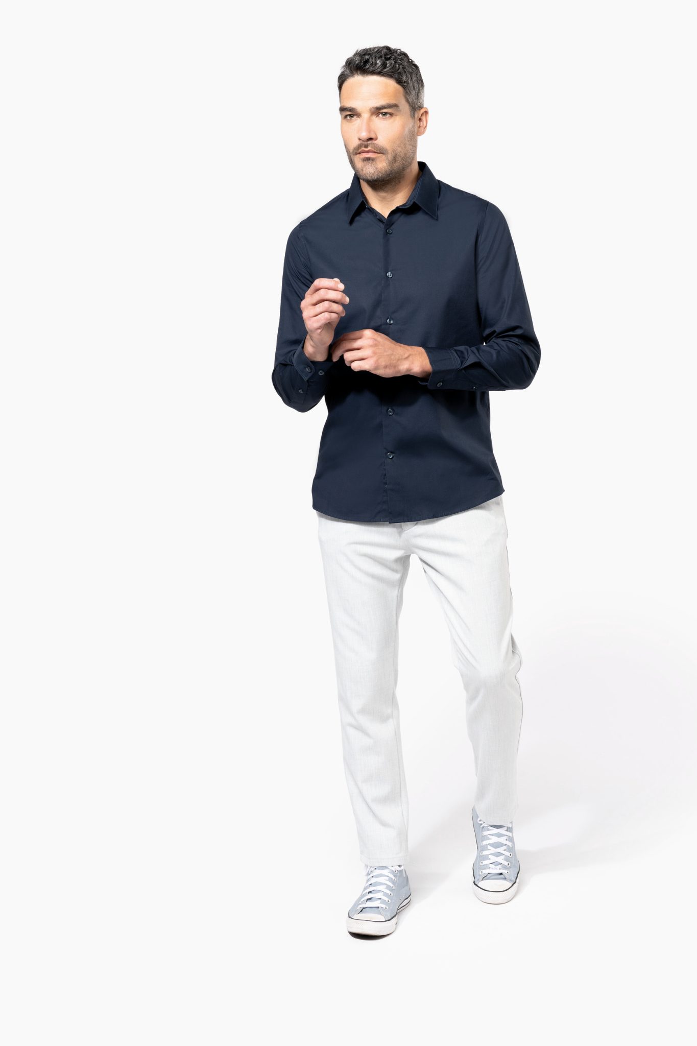 Miniature 5 pour Chemise popeline manches longues homme
