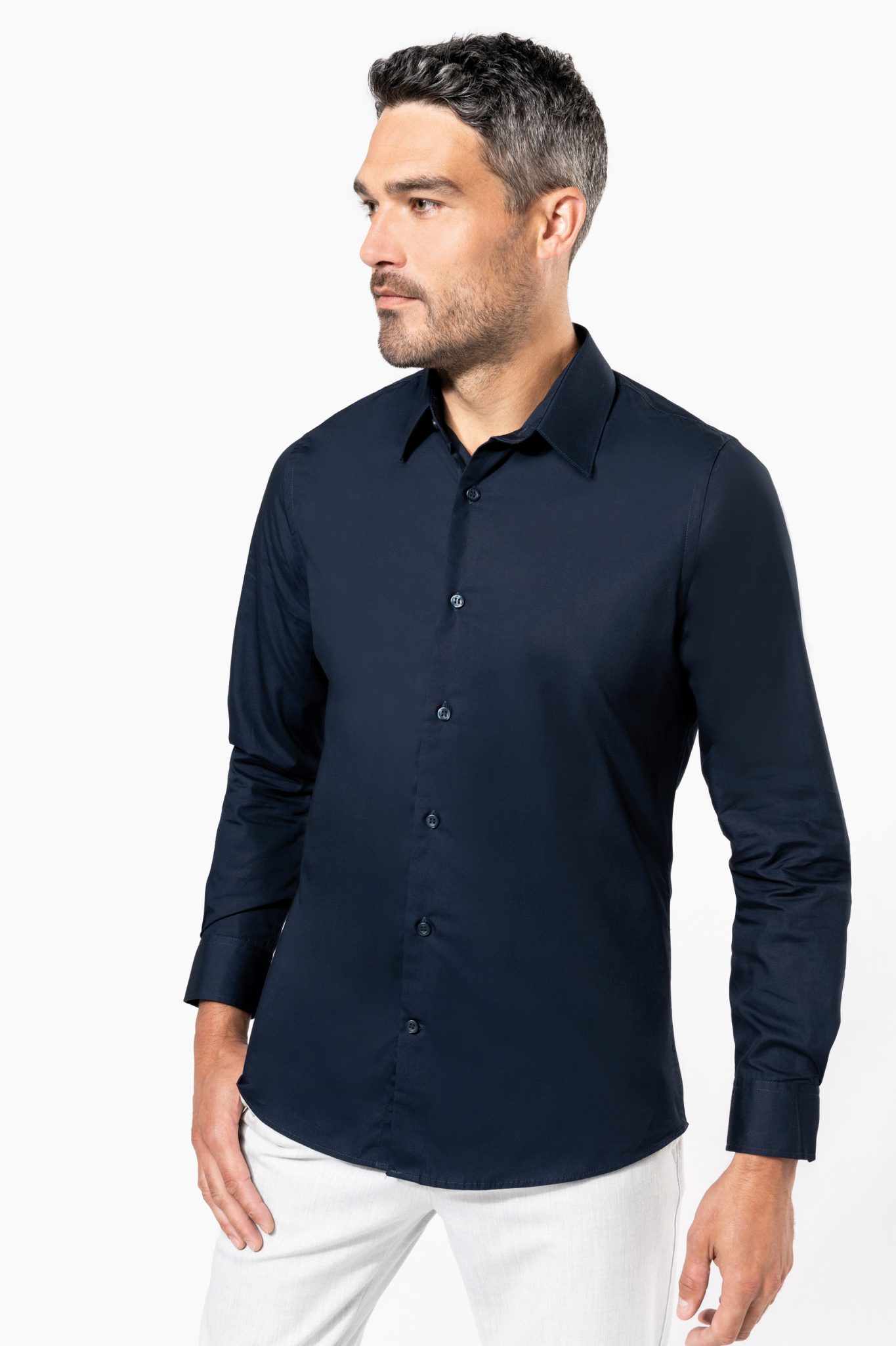 Miniature 1 pour Chemise popeline manches longues homme