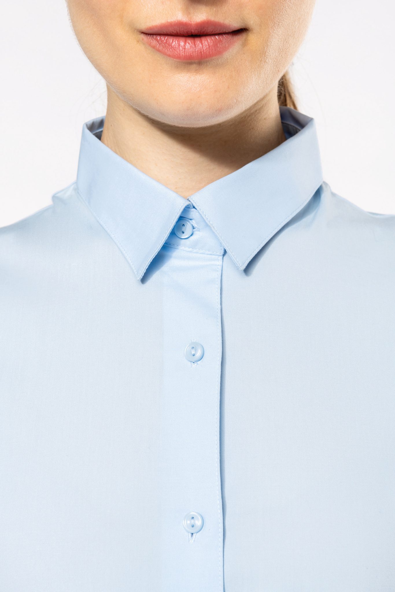 Miniature 8 pour Chemise coton / élasthanne manches longues femme