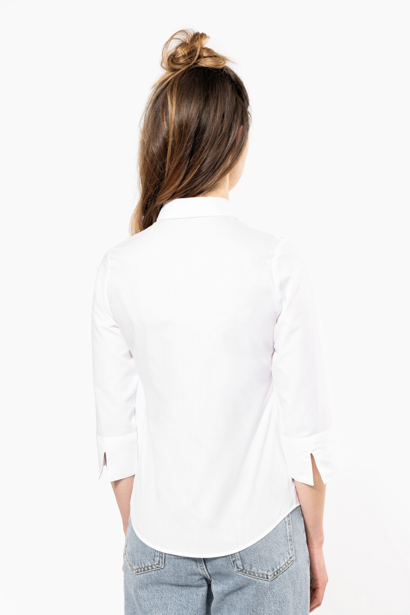 Miniature 2 pour Chemise popeline polycoton manches 3/4 entretien facile femme