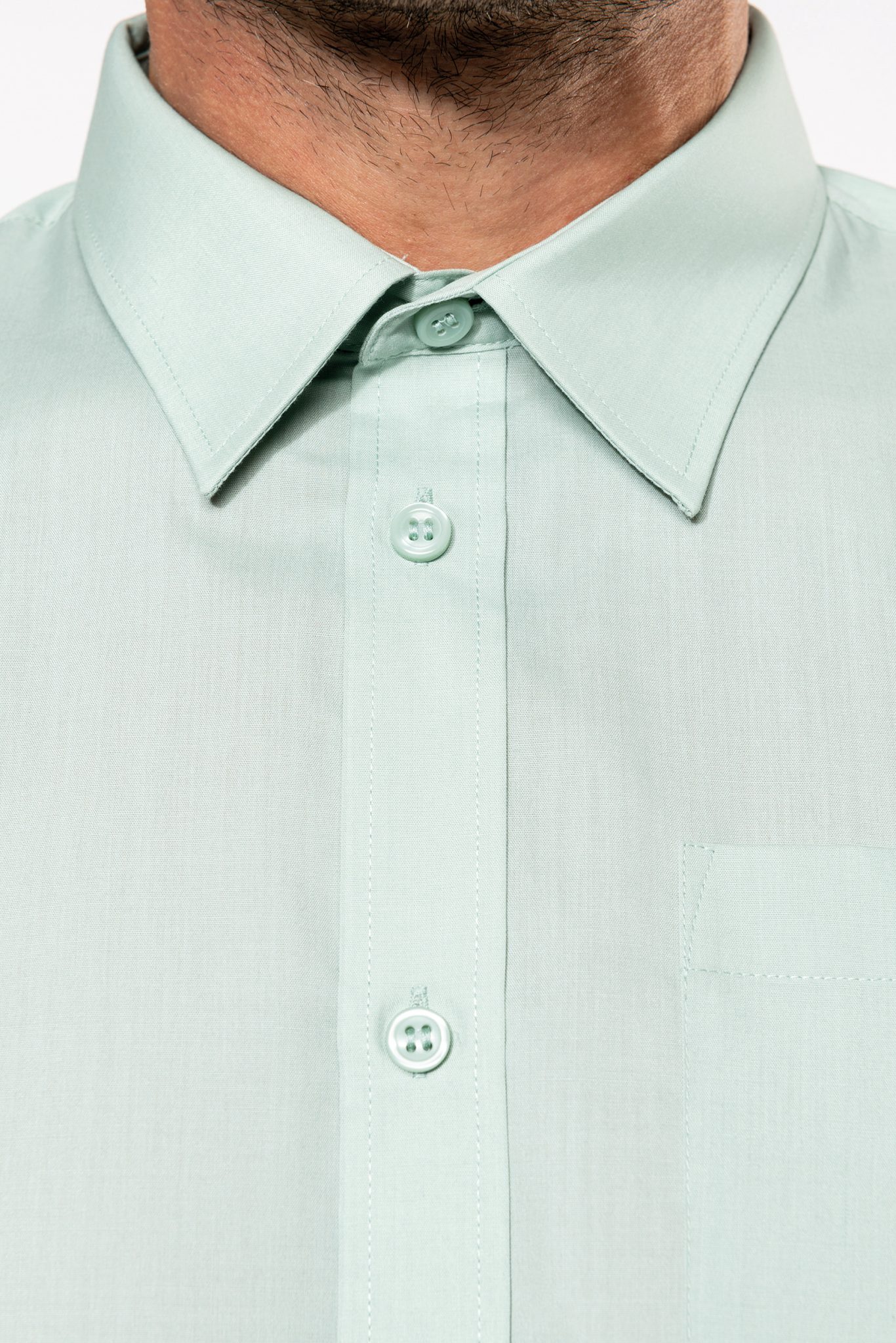 Miniature 8 pour Chemise popeline polycoton manches courtes entretien facile homme