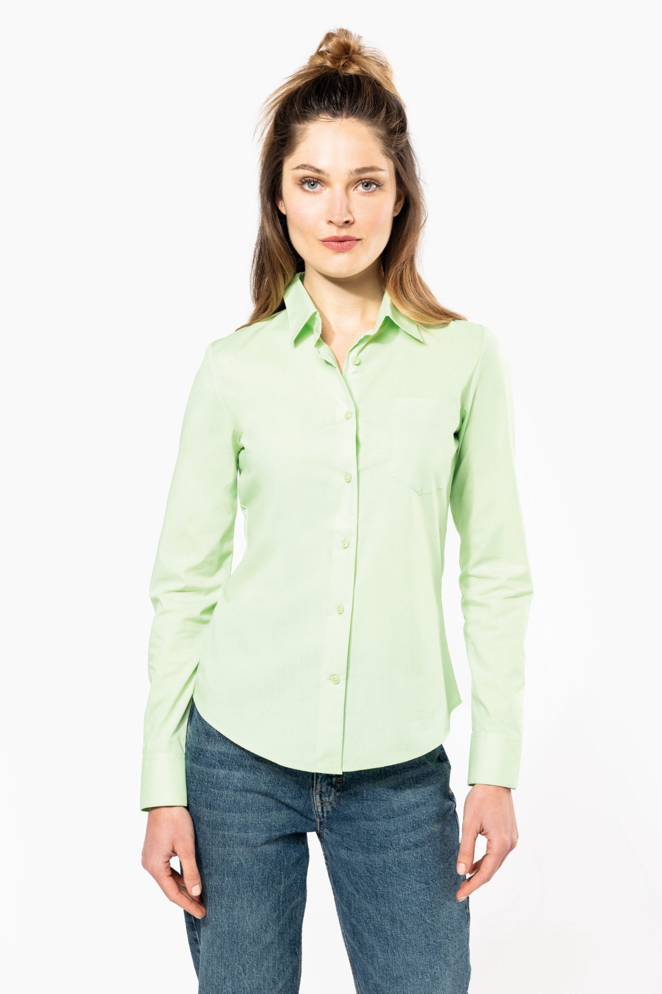Miniature 1 pour Chemise popeline polycoton entretien facile femme