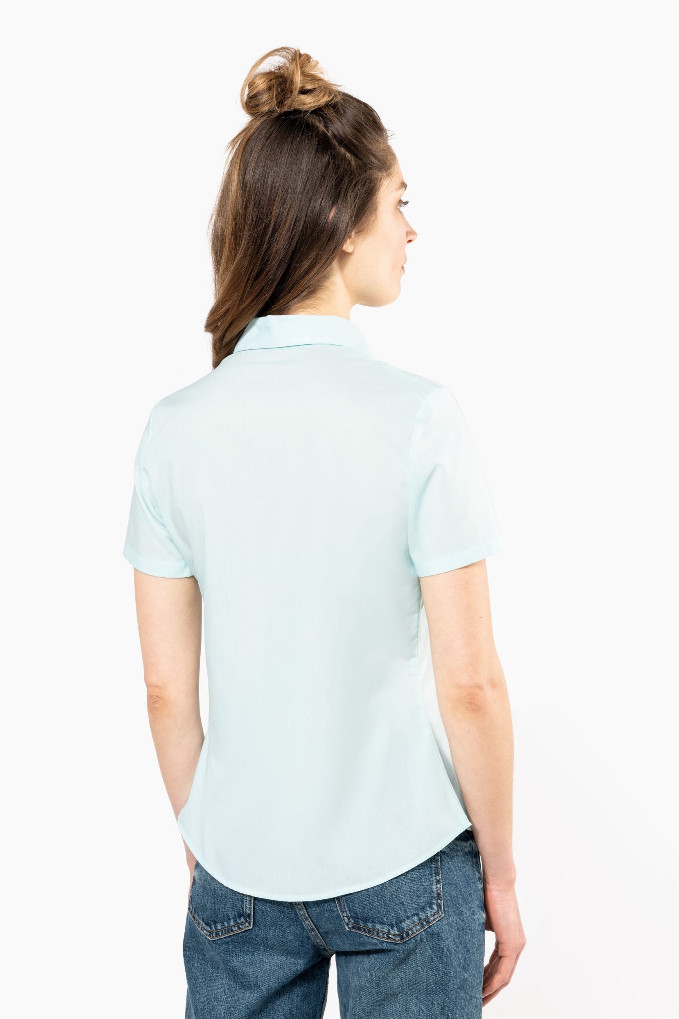 Miniature 2 pour Chemise popeline polycoton manches courtes entretien facile femme