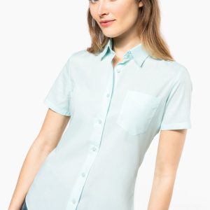 Visuel Chemise popeline polycoton manches courtes entretien facile femme