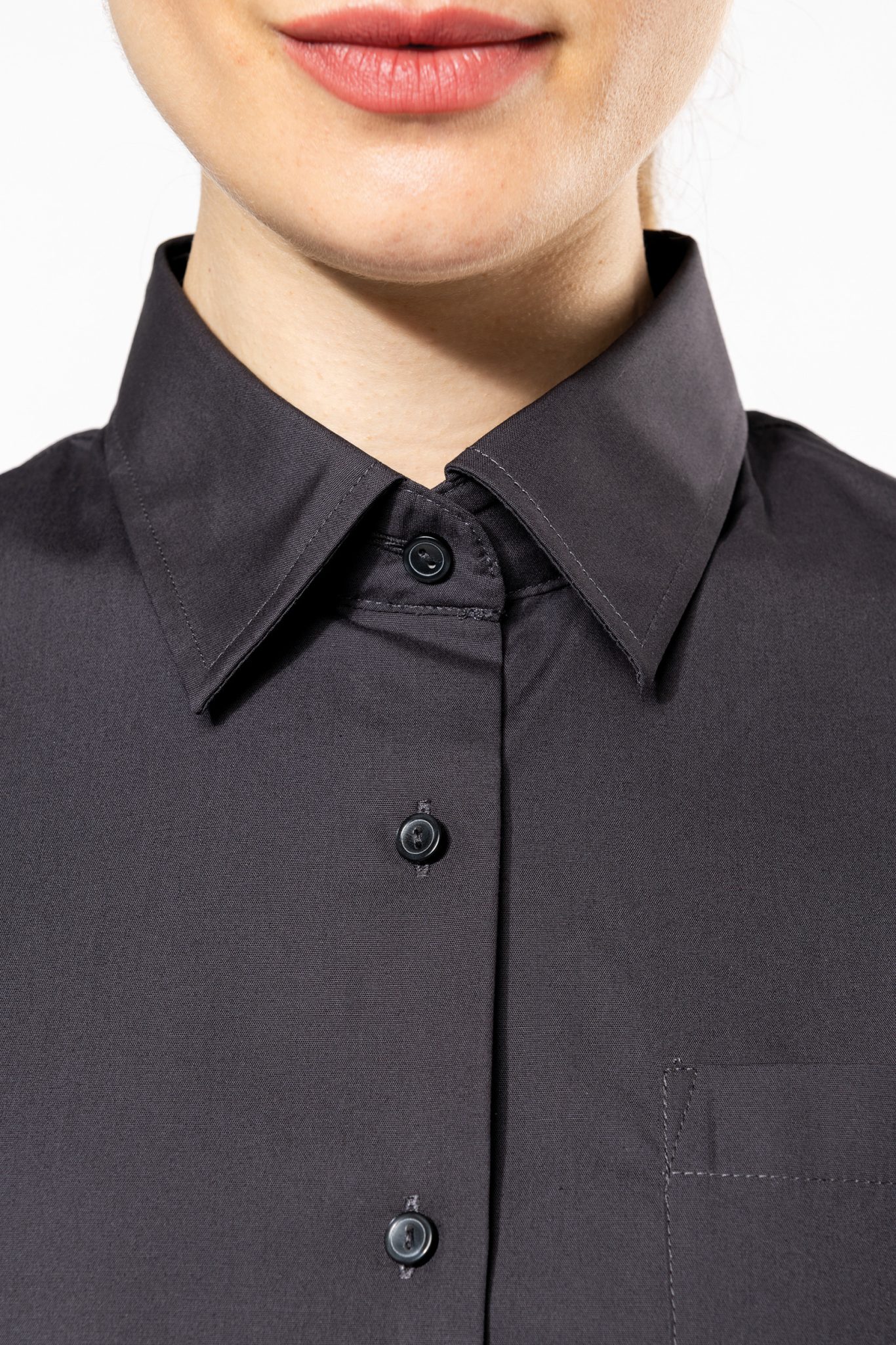 Miniature 8 pour Chemise popeline manches courtes femme