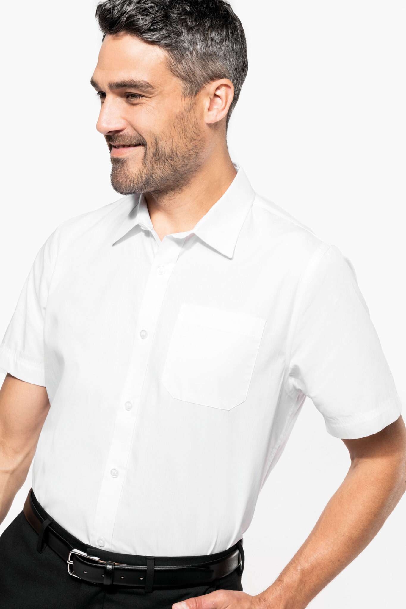 Miniature 3 pour Chemise popeline manches courtes