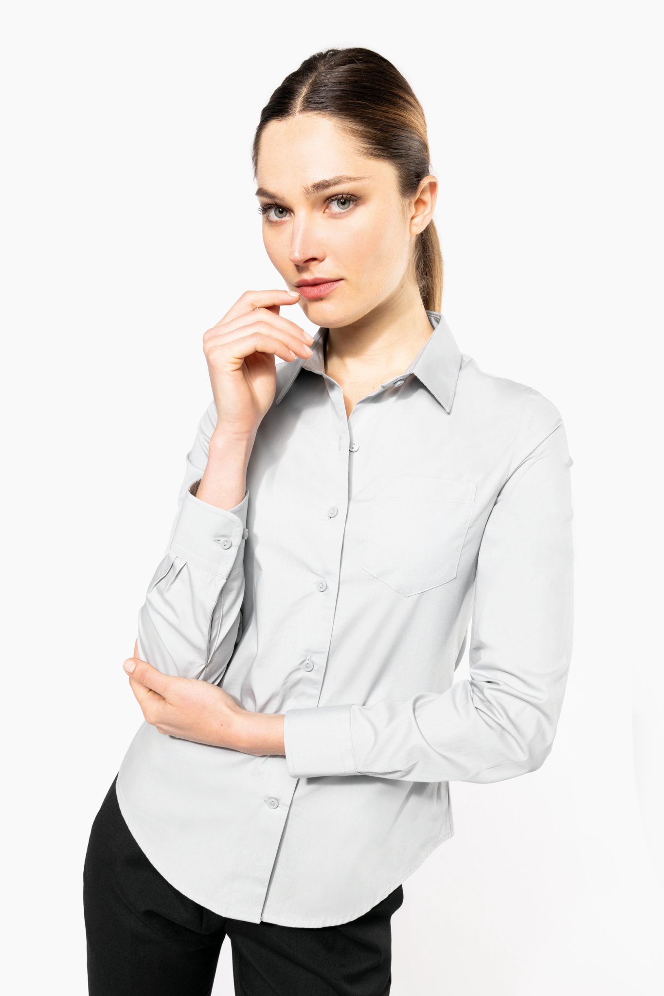 Miniature 1 pour Chemise popeline manches longues femme